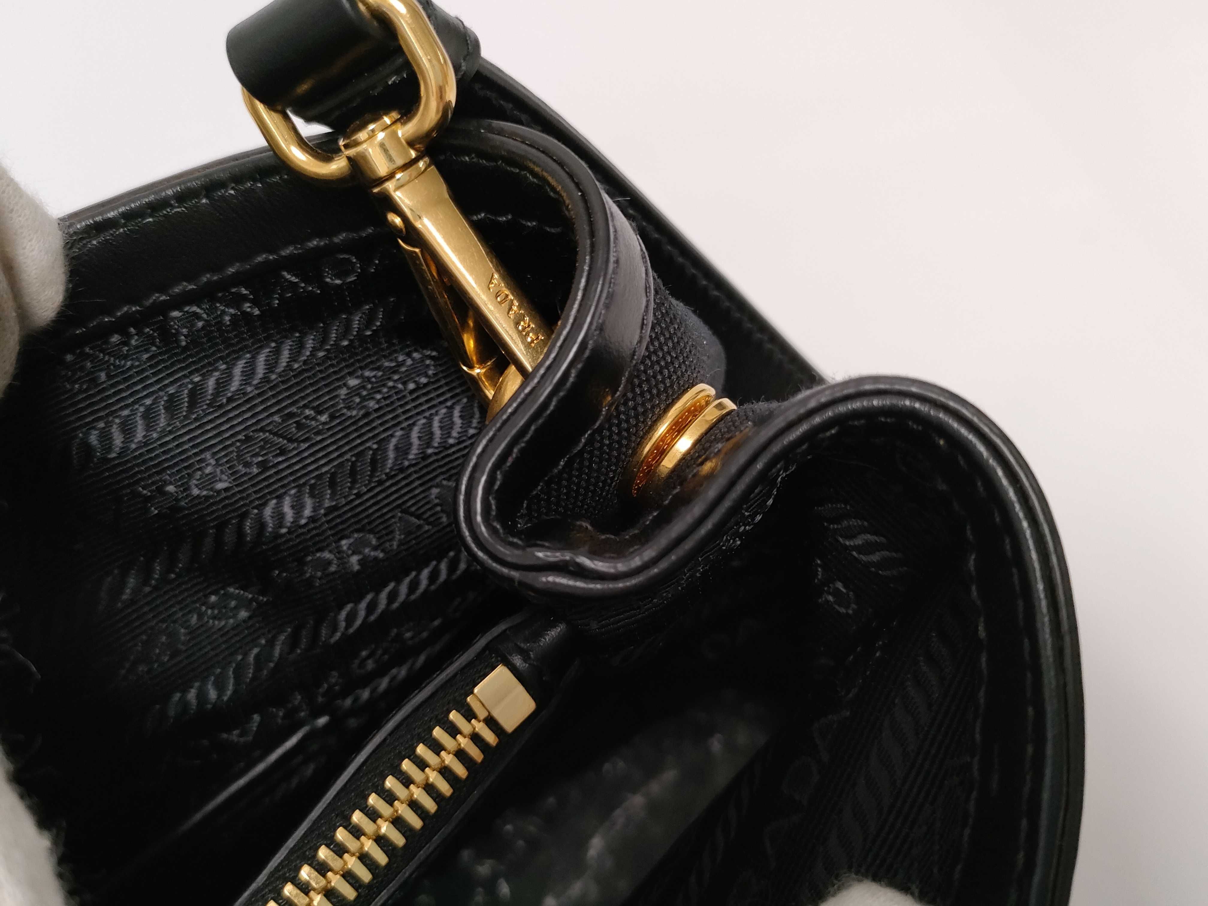 Logo Jacquard Canvas x Leather 2-Way Handbag Black 1BA579 Handbag — view 10