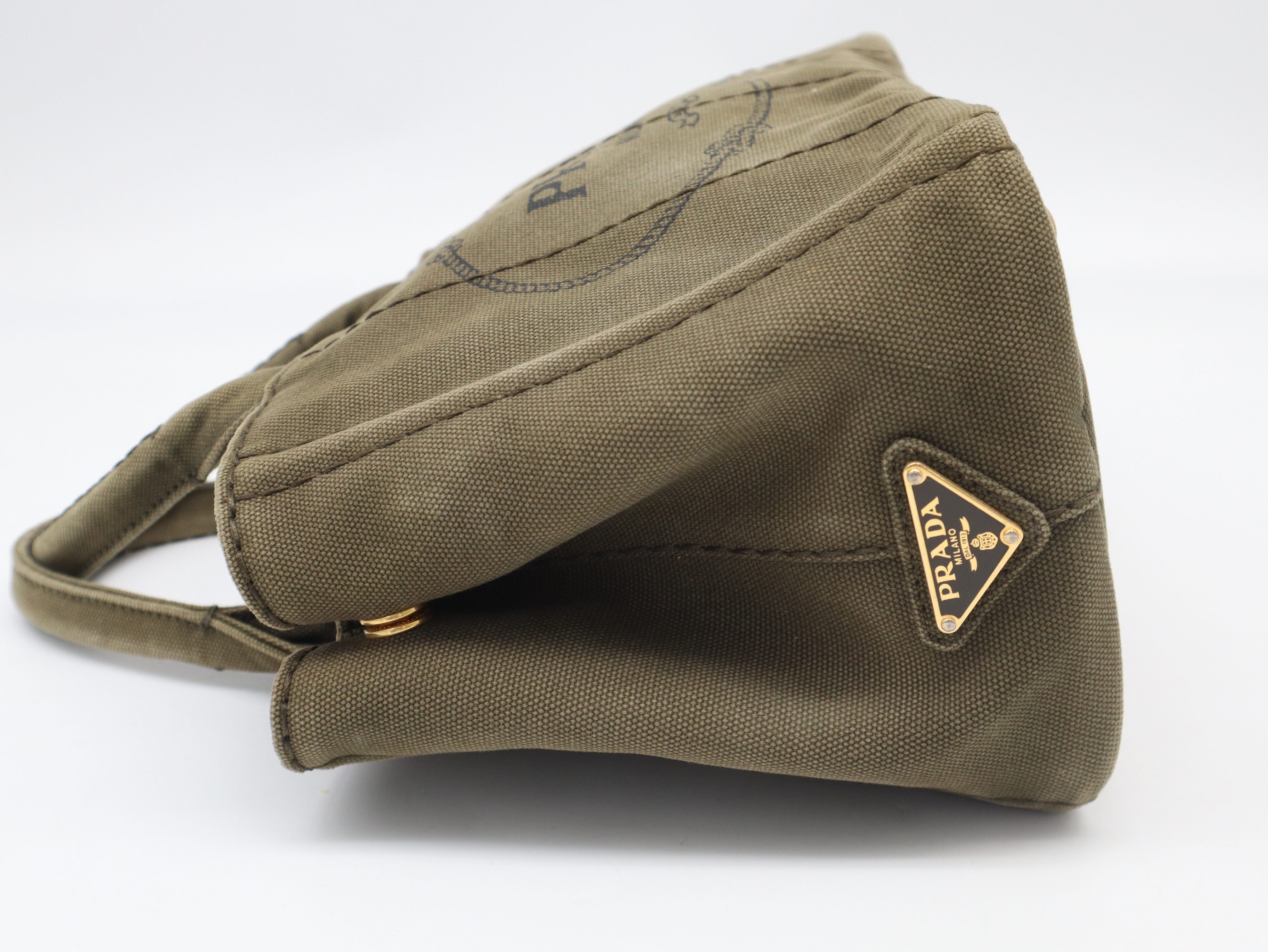 B2439G Canapa Tote Bag, Khaki, with Guarantee Card. — view 3