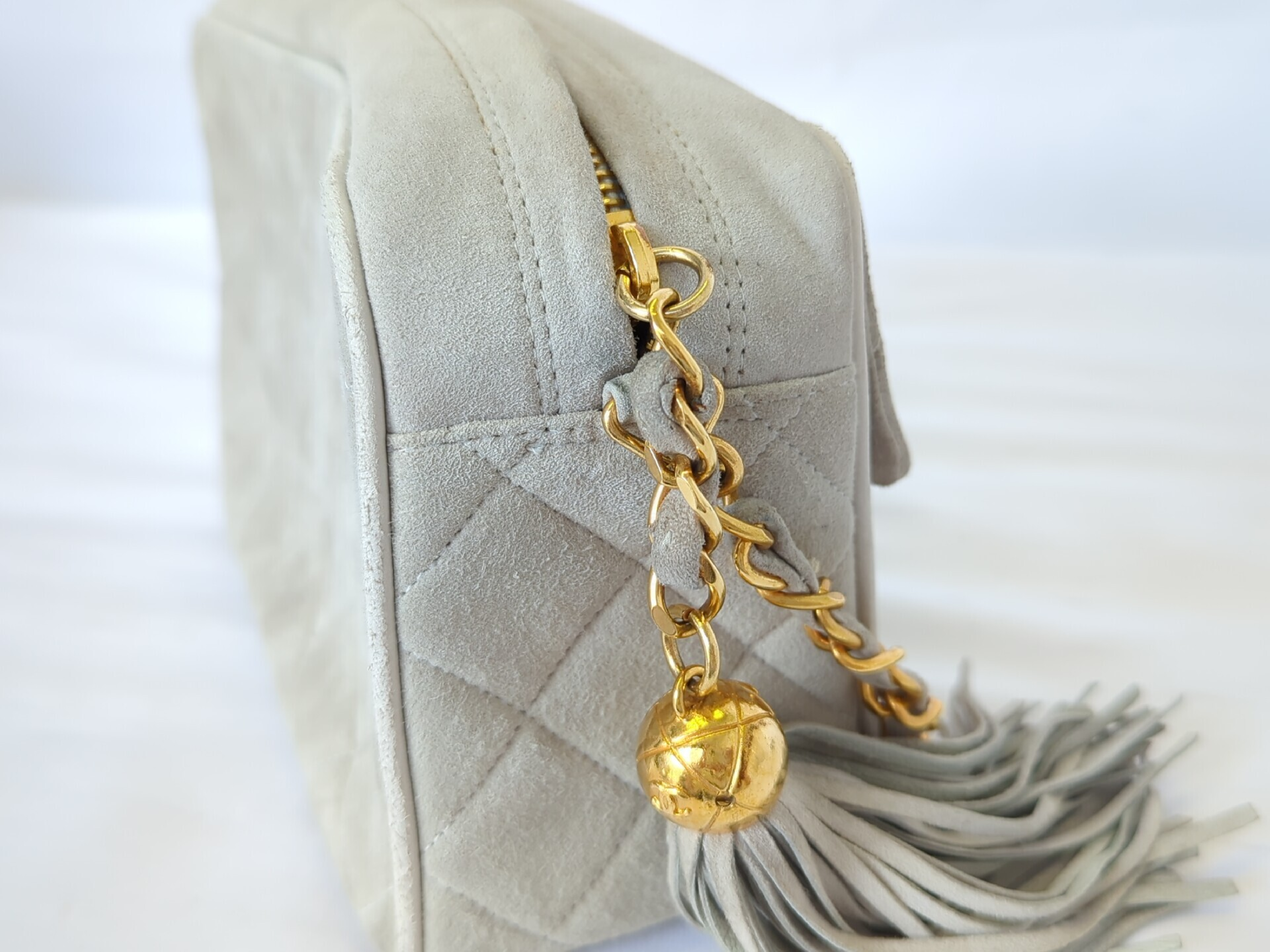 suede fringe chain shoulder bag — view 11