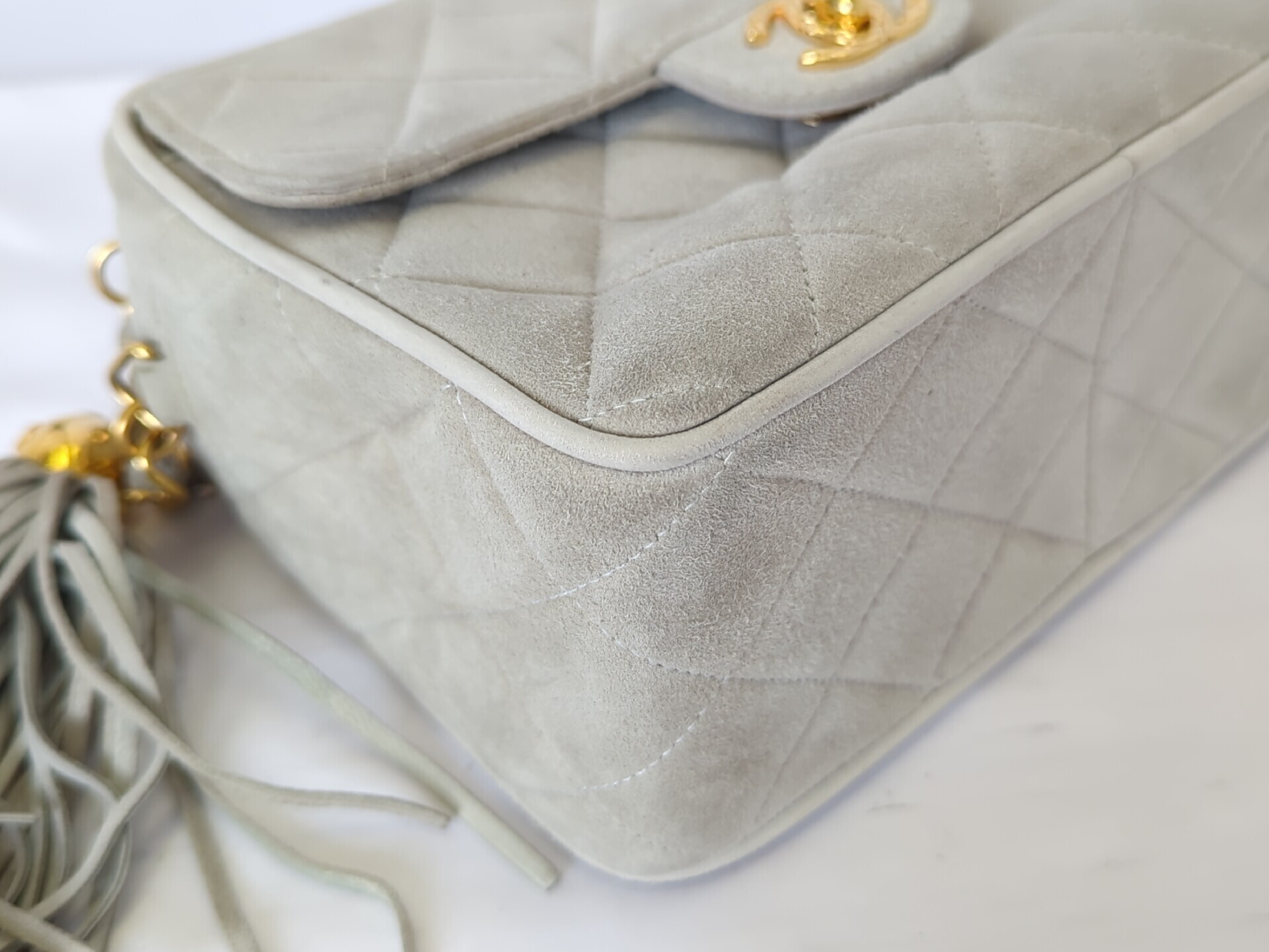 suede fringe chain shoulder bag — view 3
