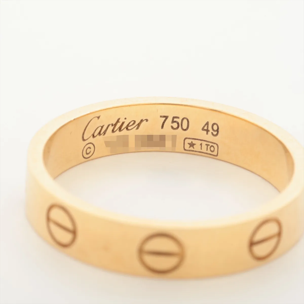 Mini Love Ring 750 (Yellow Gold) 3.0g Size 49 VX3661 — view 3