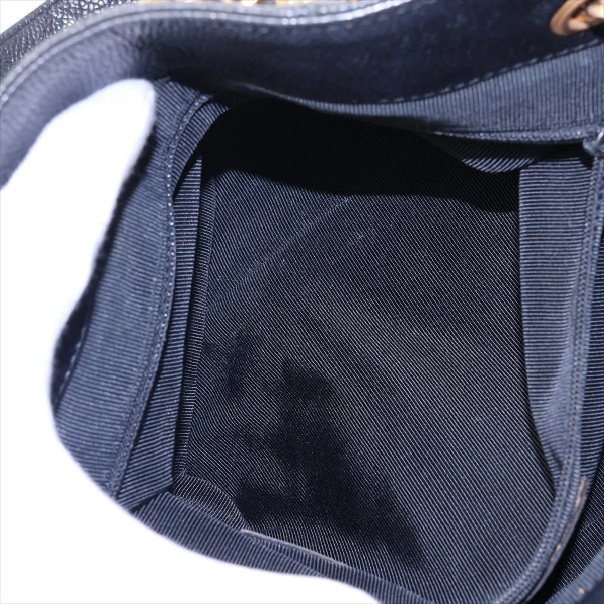 Matelassé Caviar Skin Tote Bag, Black with Gold Hardware, Item No. 4678067 (Serial No. 4) — view 8