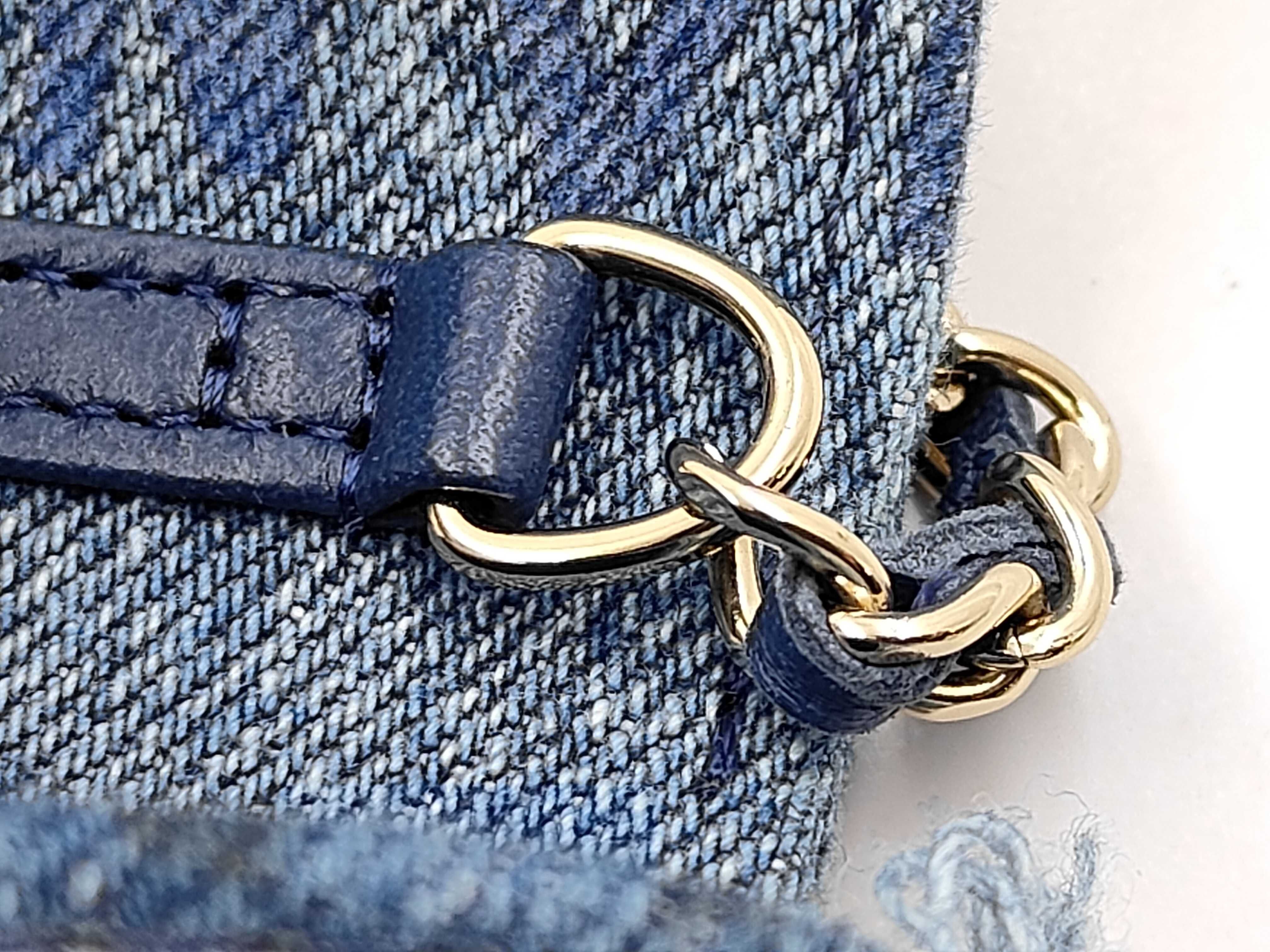 Mini Matelassé Denim Shoulder Bag — view 12