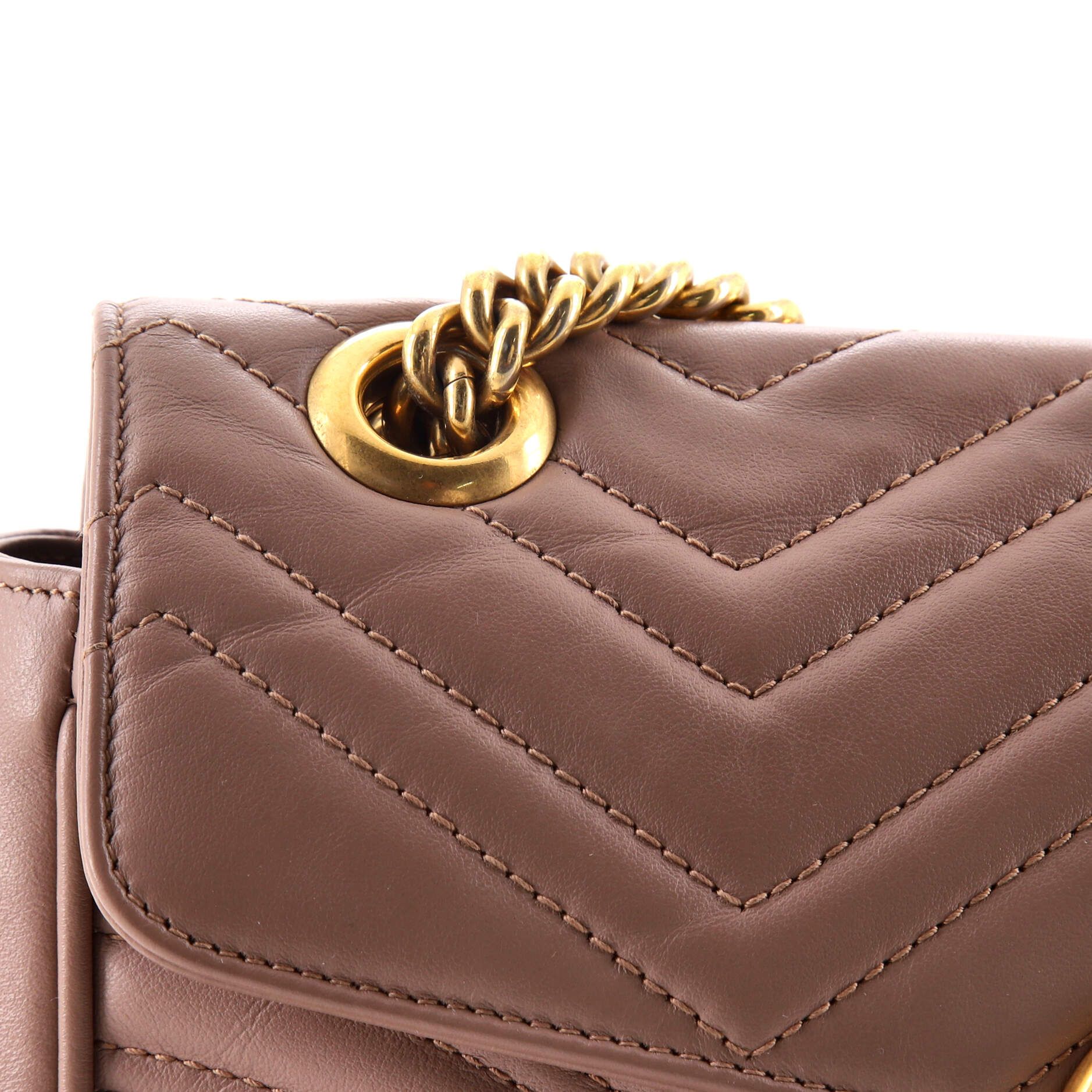 Queen Margaret Top Handle Bag Gg Coated Canvas With Leather Small — view 12