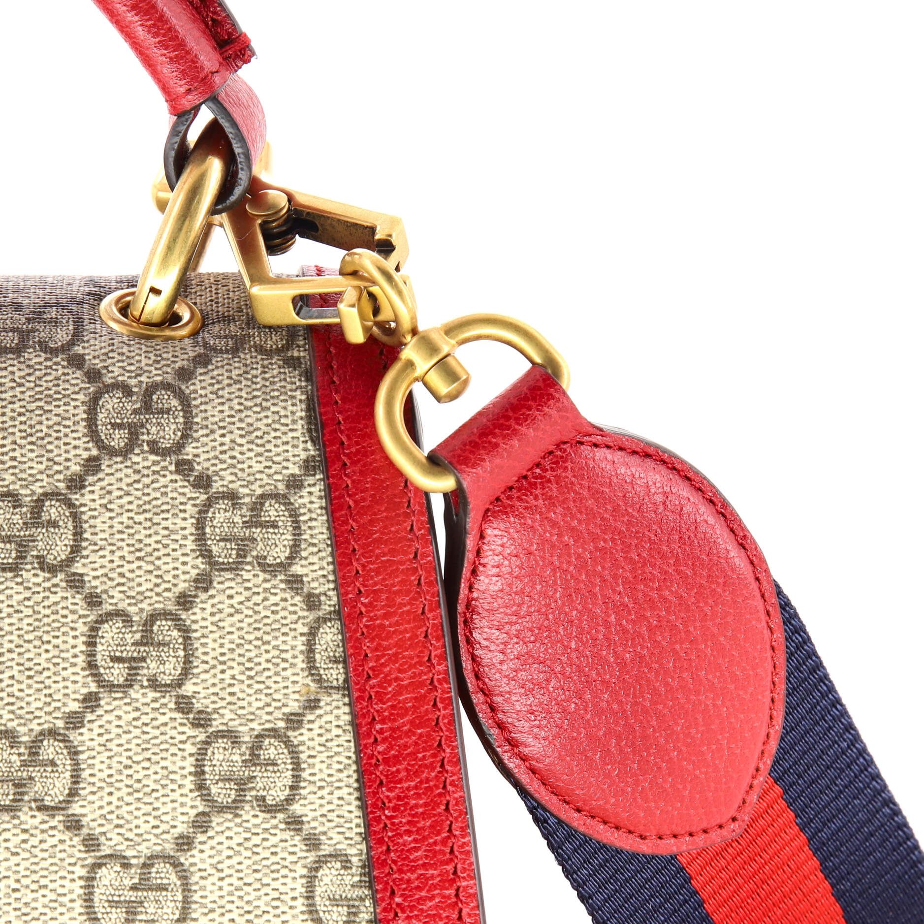Queen Margaret Top Handle Bag Gg Coated Canvas With Leather Small — view 13
