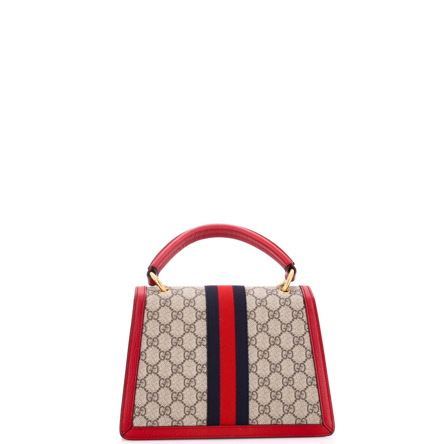 Queen Margaret Top Handle Bag Gg Coated Canvas With Leather Small — view 5