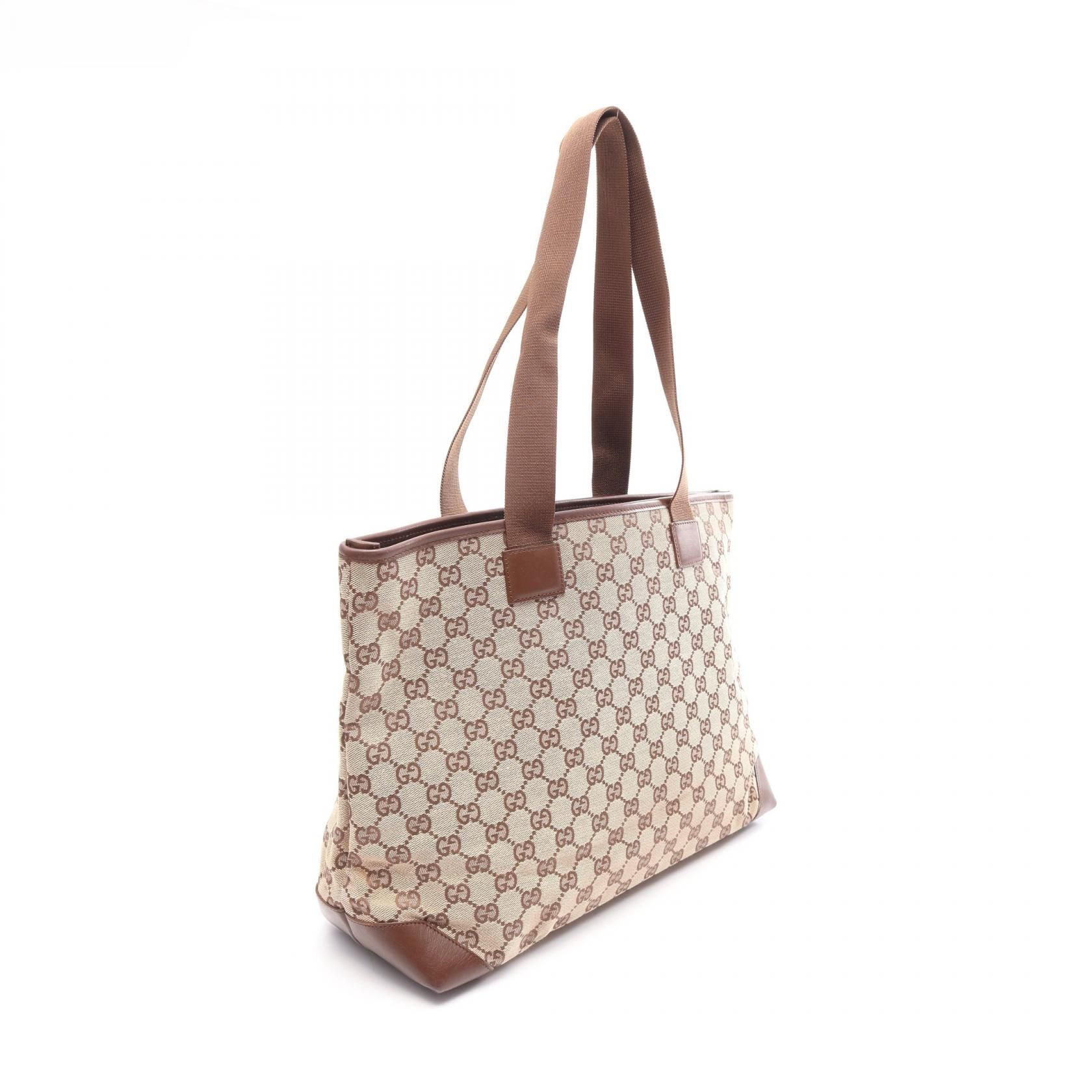GG Canvas Leather Outside Pocket Large Tote Bag — view 2