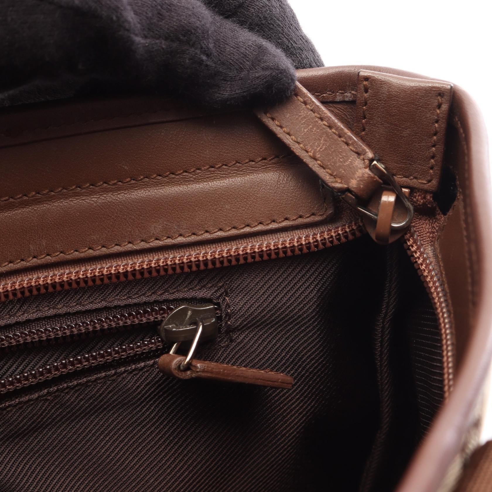 GG Canvas Leather Outside Pocket Large Tote Bag — view 5