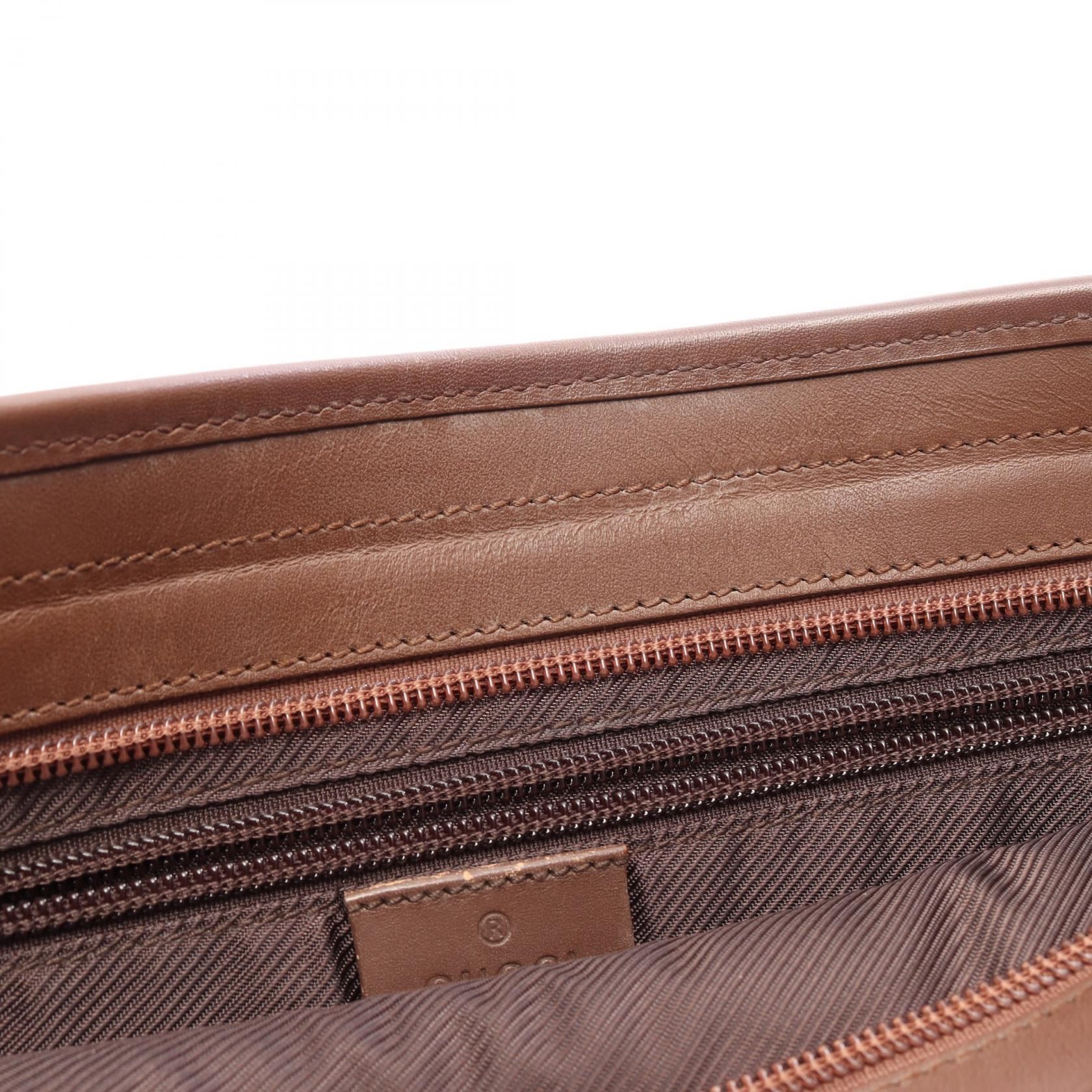 GG Canvas Leather Outside Pocket Large Tote Bag — view 7