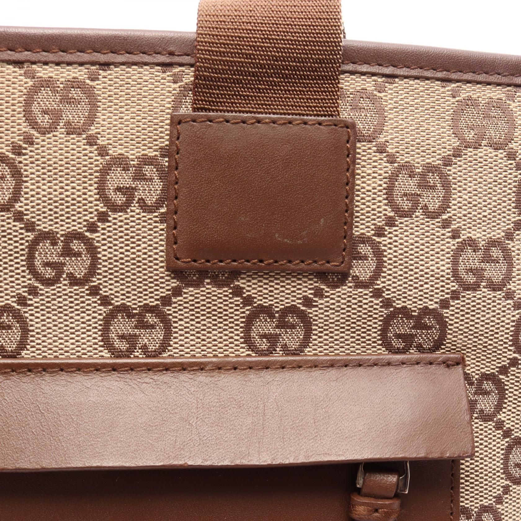 GG Canvas Leather Outside Pocket Large Tote Bag — view 9