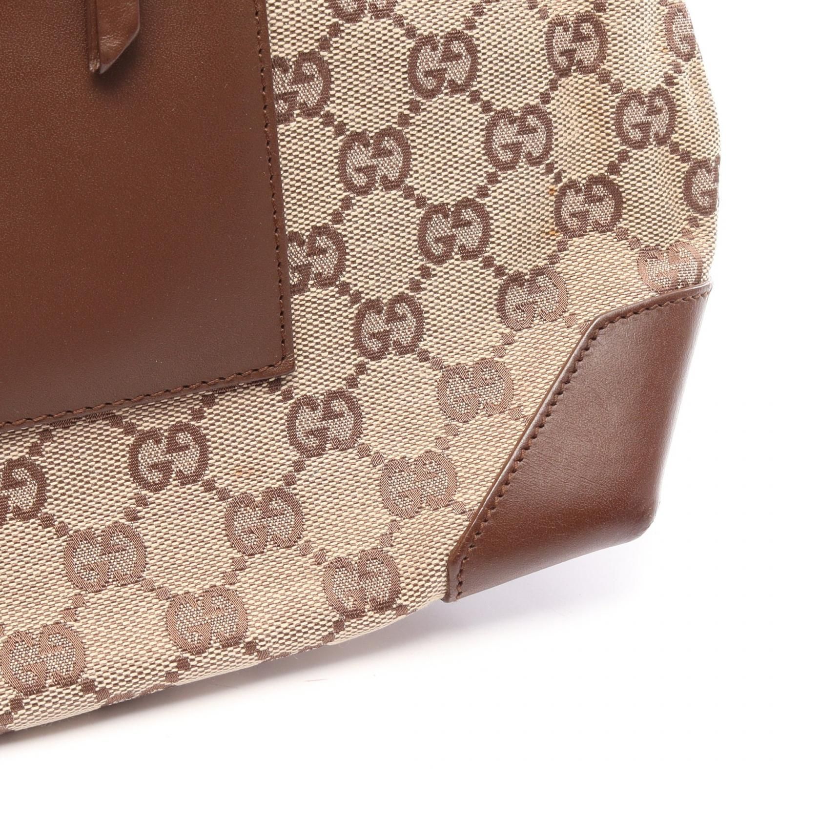 GG Canvas Leather Outside Pocket Large Tote Bag — view 10