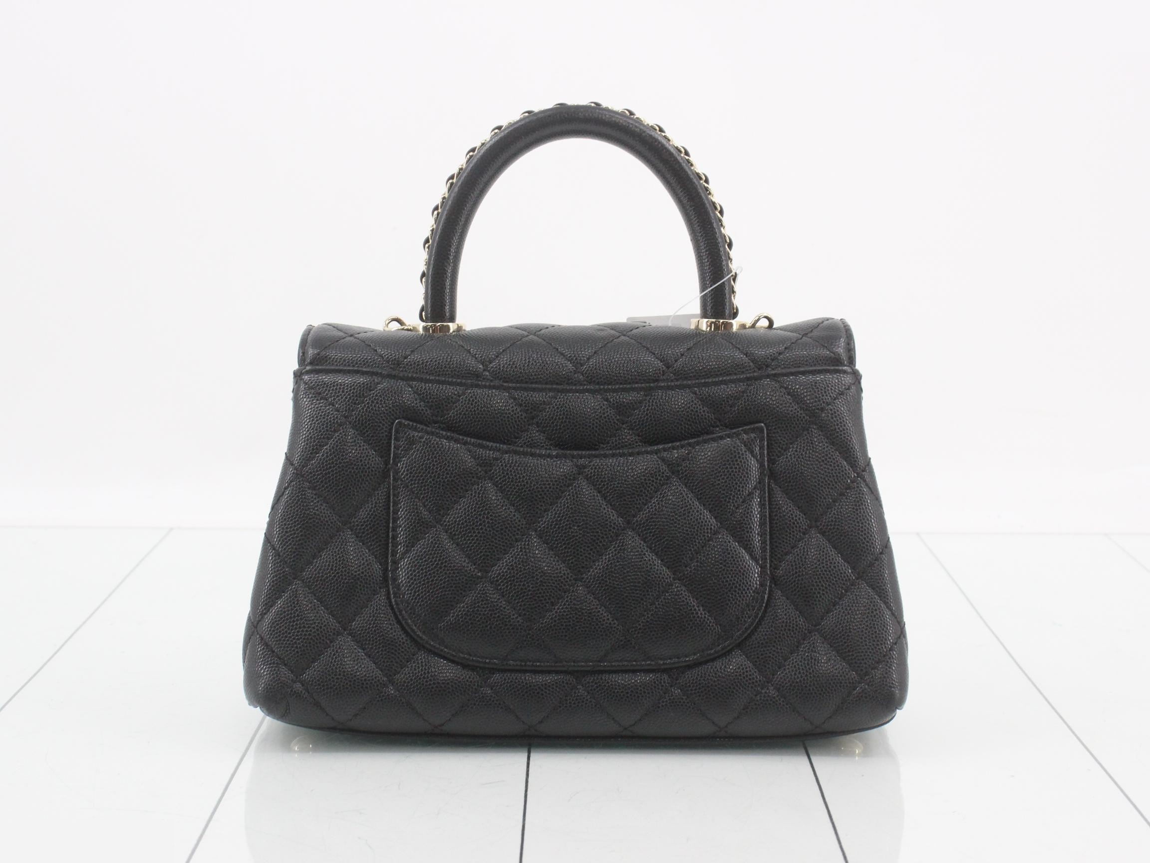 Coco Handle Caviar Skin Handbag / Chain Shoulder Bag (2-way) — view 2