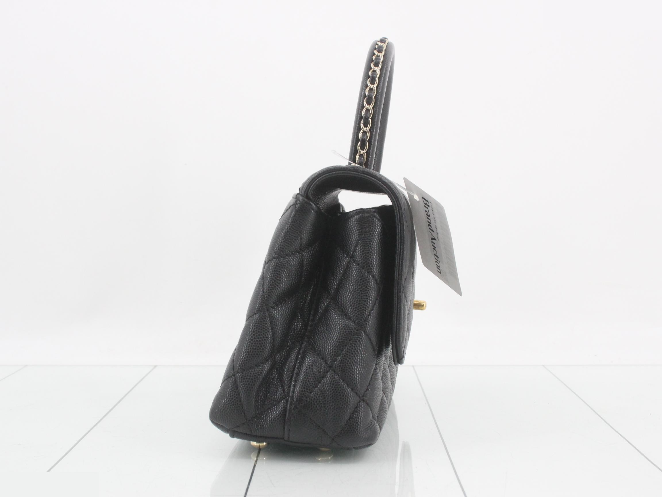 Coco Handle Caviar Skin Handbag / Chain Shoulder Bag (2-way) — view 4