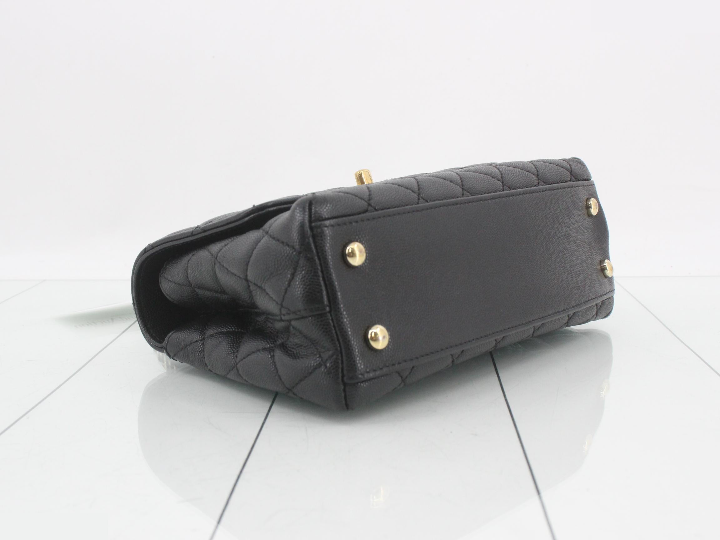 Coco Handle Caviar Skin Handbag / Chain Shoulder Bag (2-way) — view 5