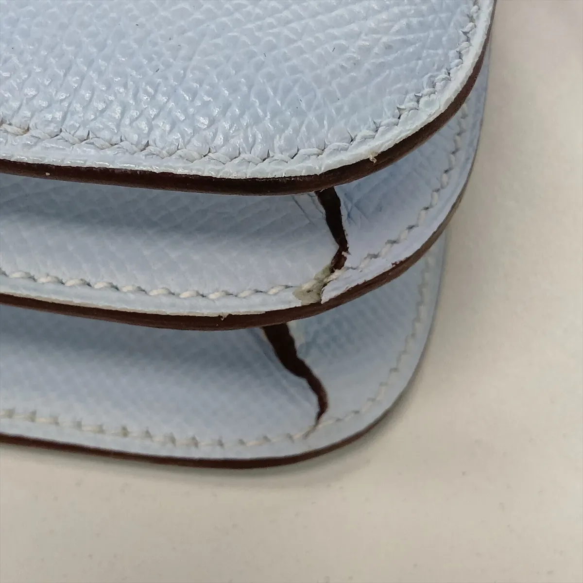 [Individually packaged] Hermes Constance 3 Mini 18 Veau Epsom Blue Brume Silver Hardware Year: 2020 — view 15