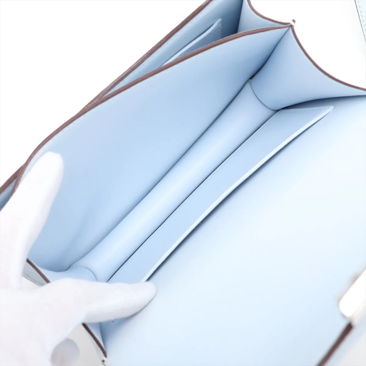 [Individually packaged] Hermes Constance 3 Mini 18 Veau Epsom Blue Brume Silver Hardware Year: 2020 — view 6