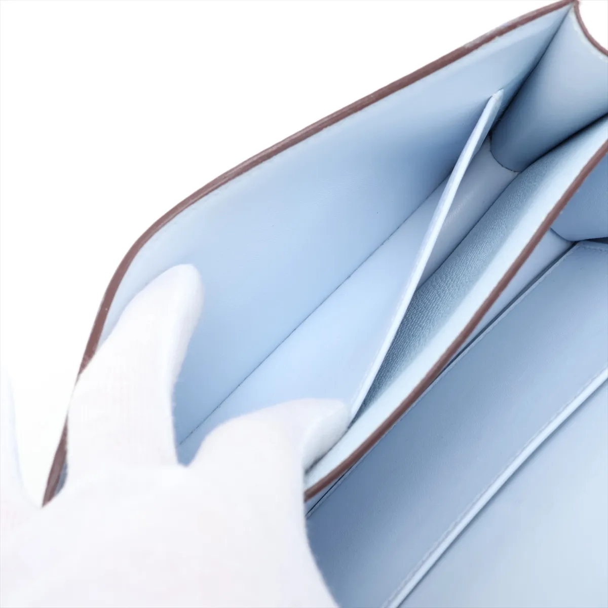 [Individually packaged] Hermes Constance 3 Mini 18 Veau Epsom Blue Brume Silver Hardware Year: 2020 — view 8