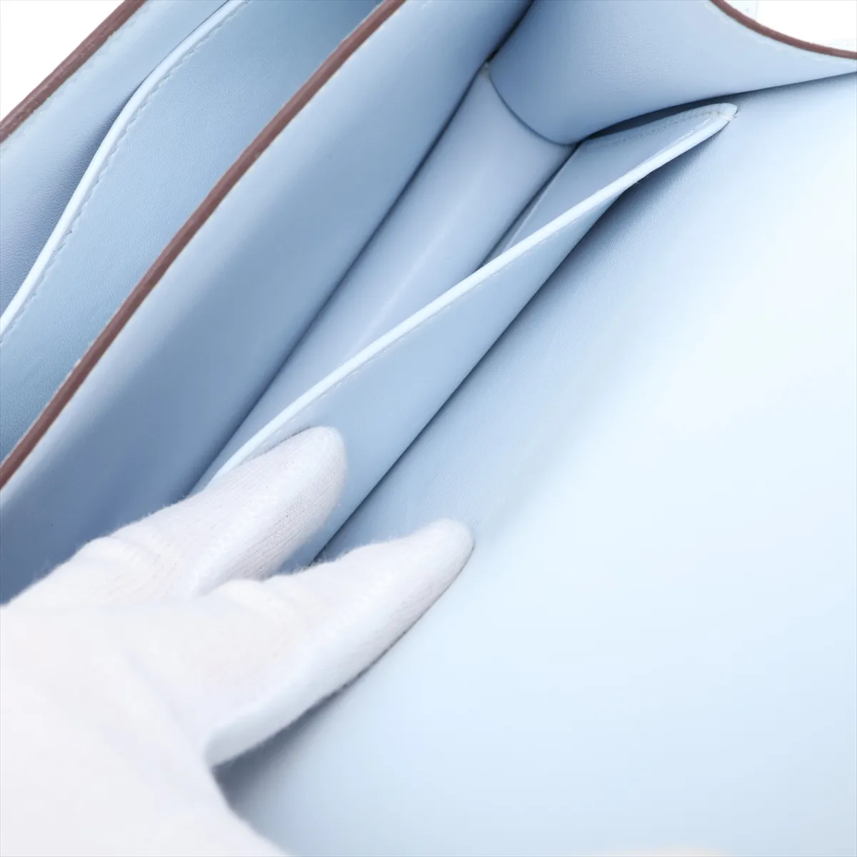 [Individually packaged] Hermes Constance 3 Mini 18 Veau Epsom Blue Brume Silver Hardware Year: 2020 — view 9