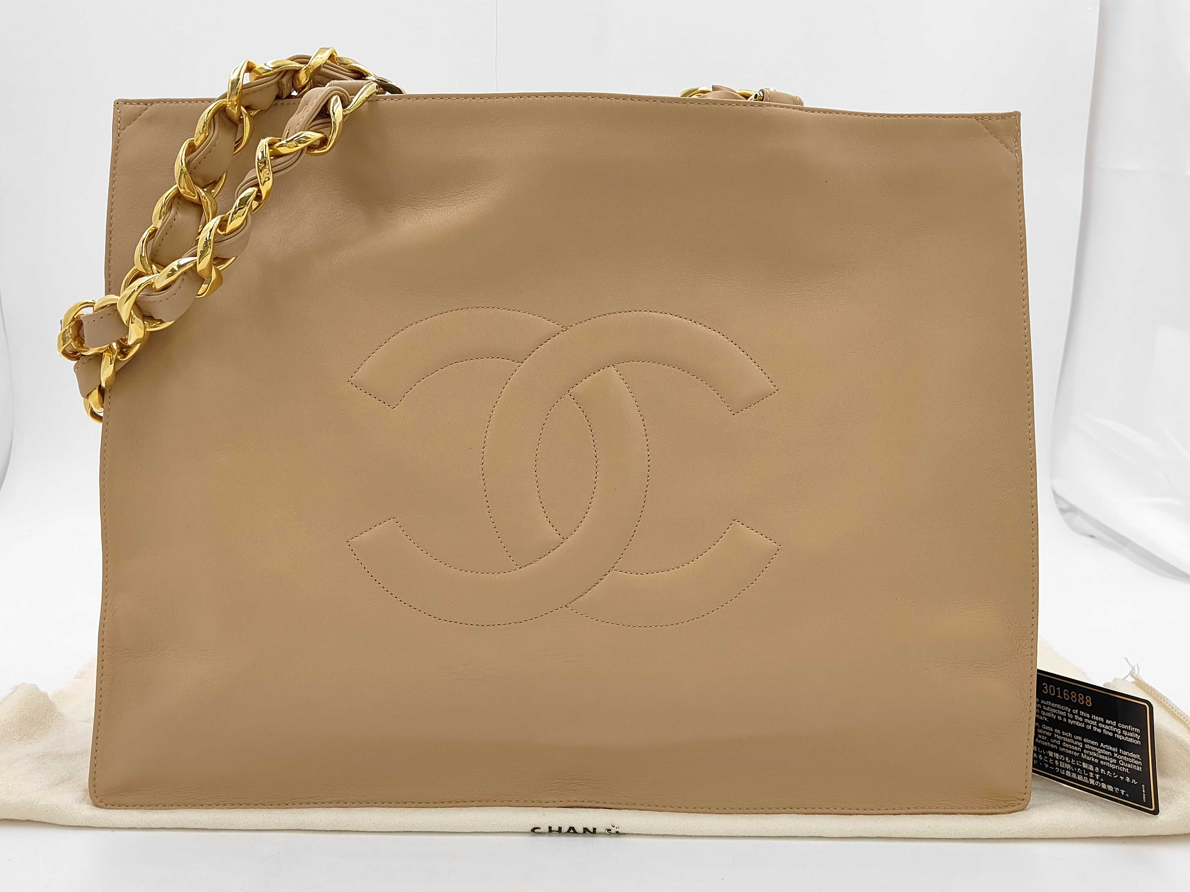 Lambskin Coco Mark Chain Tote Bag