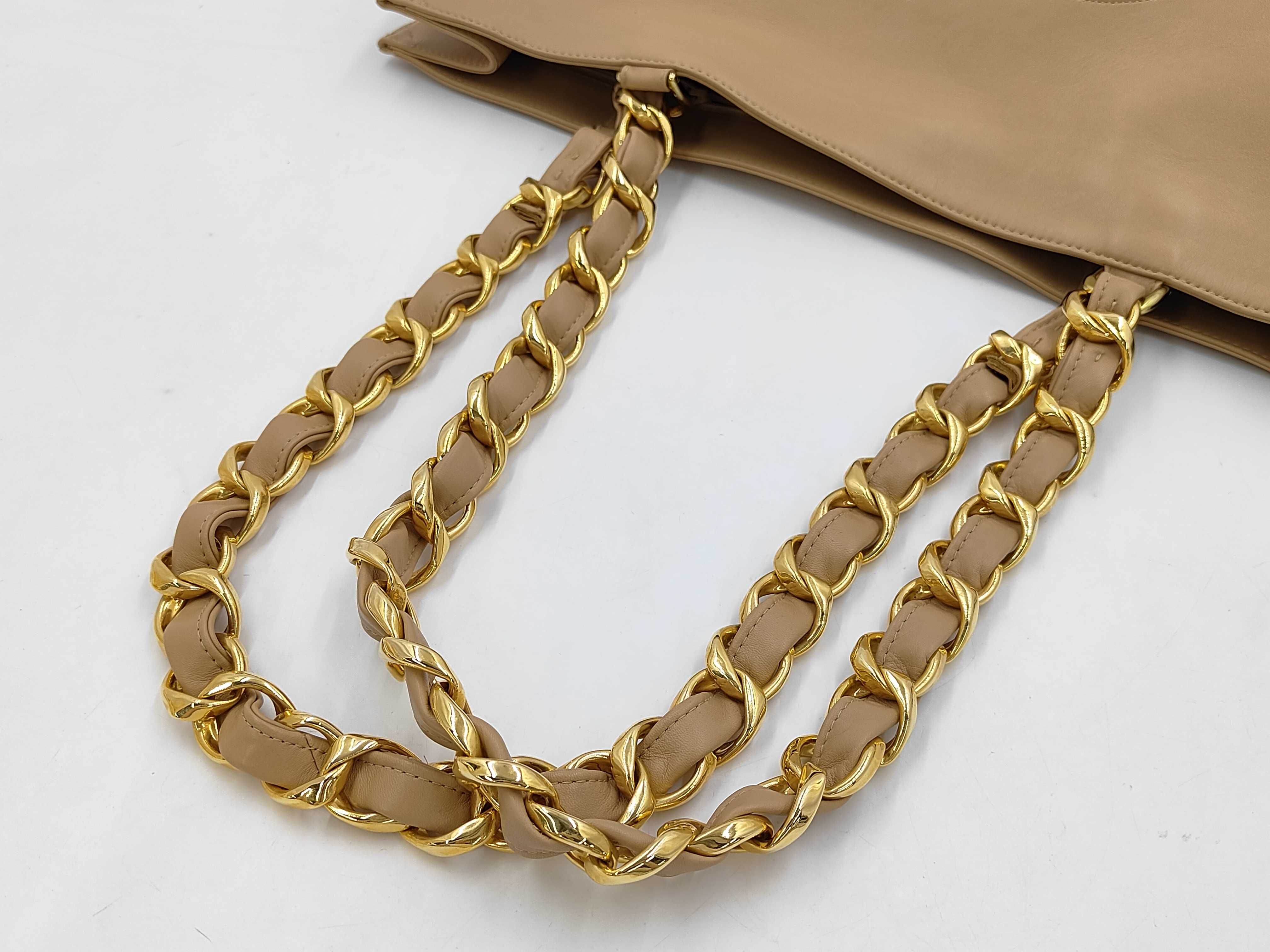 Lambskin Coco Mark Chain Tote Bag — view 3