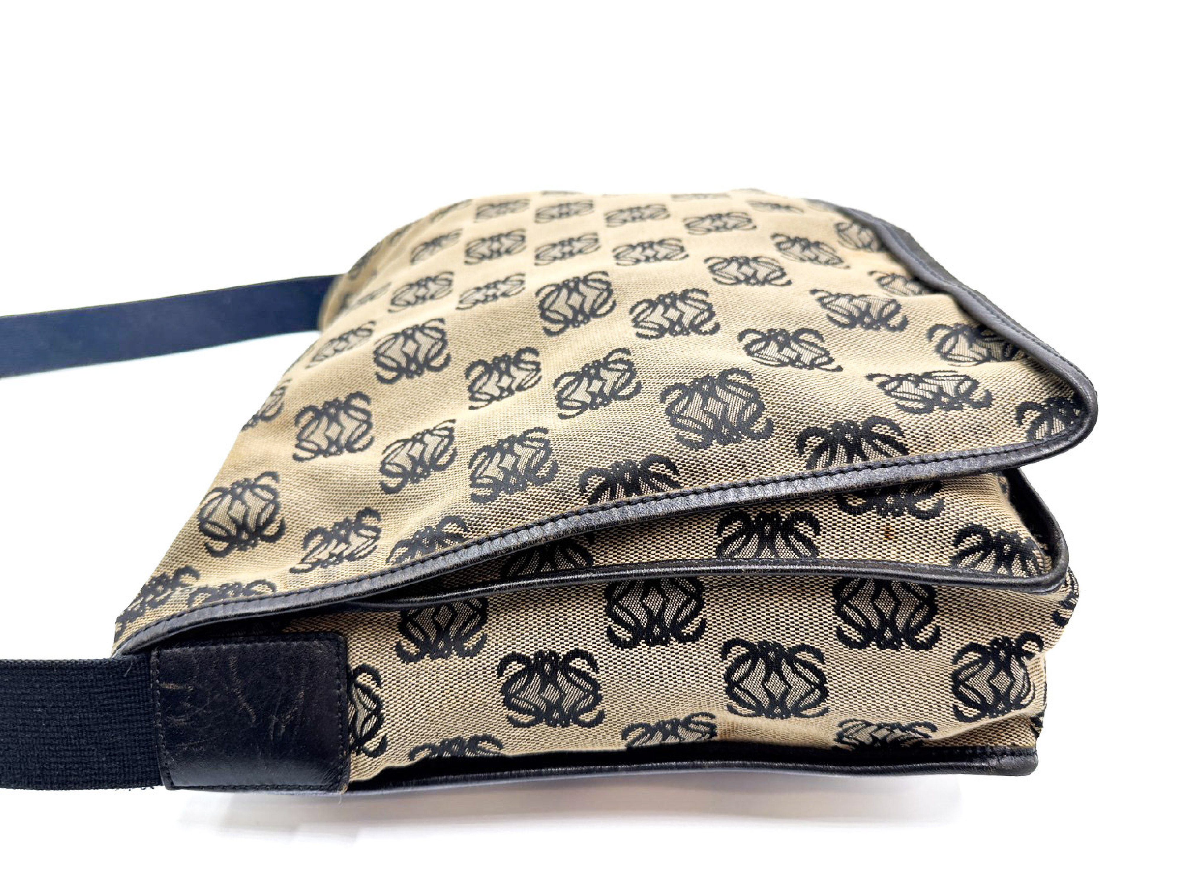 Anagram Canvas Messenger Shoulder Bag — view 5