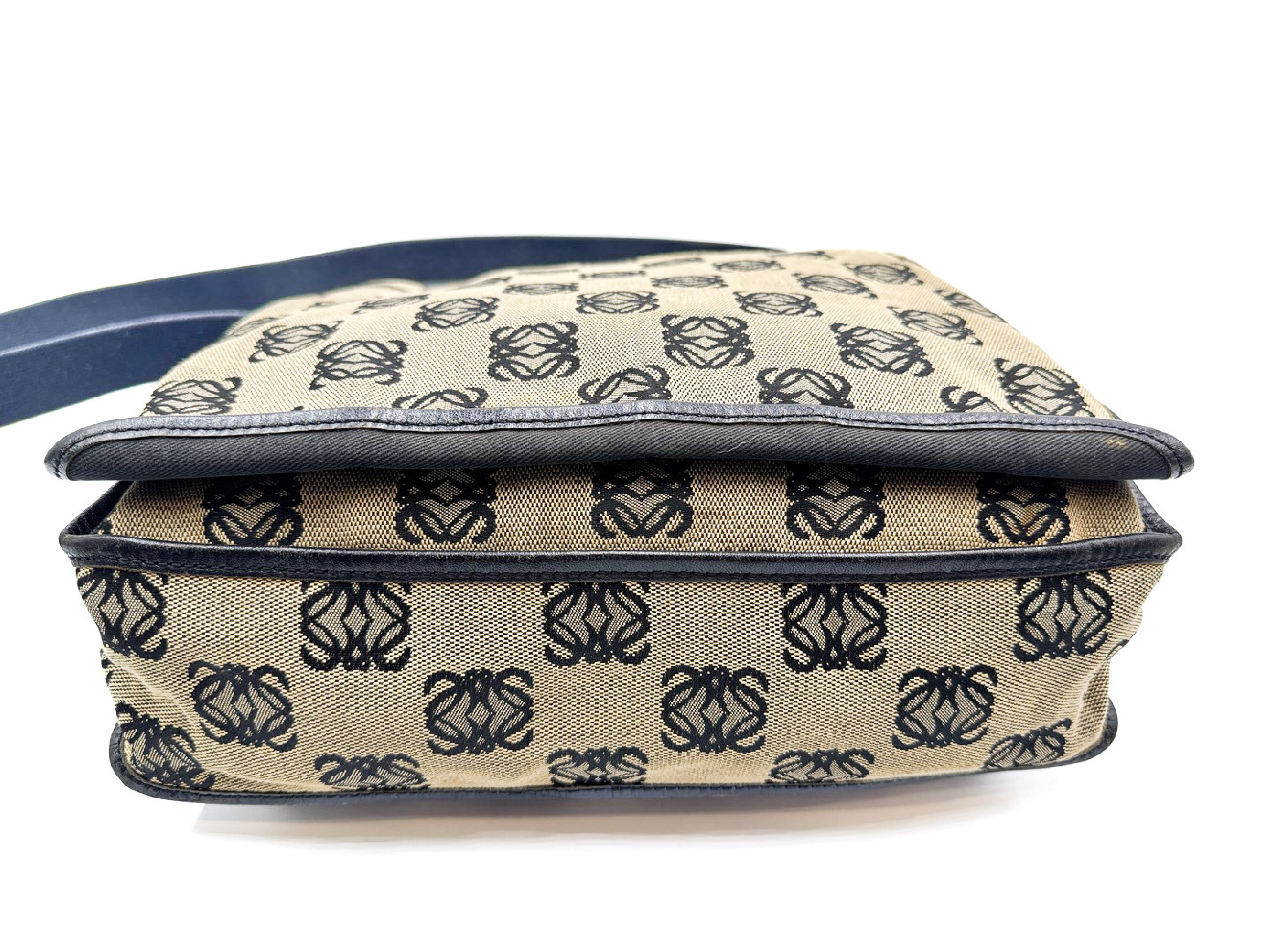 Anagram Canvas Messenger Shoulder Bag — view 7