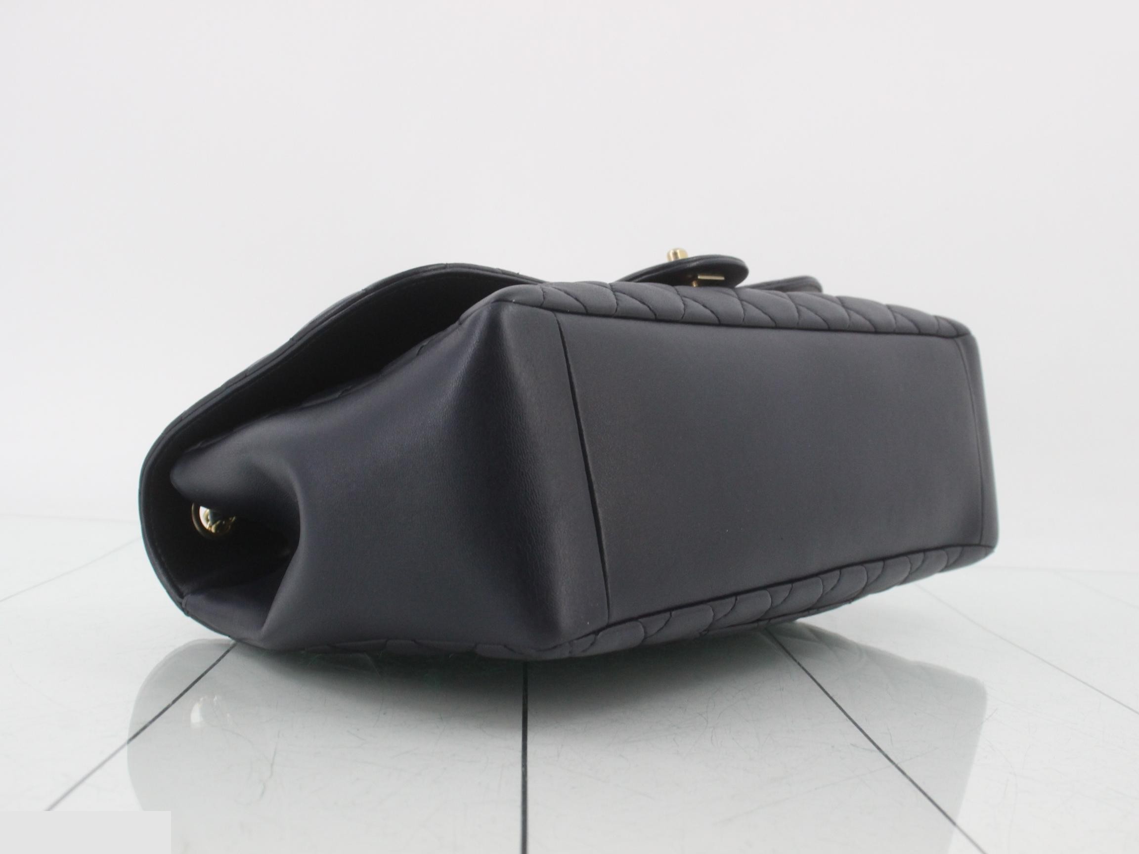 Leather Coco Mark Turnlock Chain Shoulder Bag — view 6