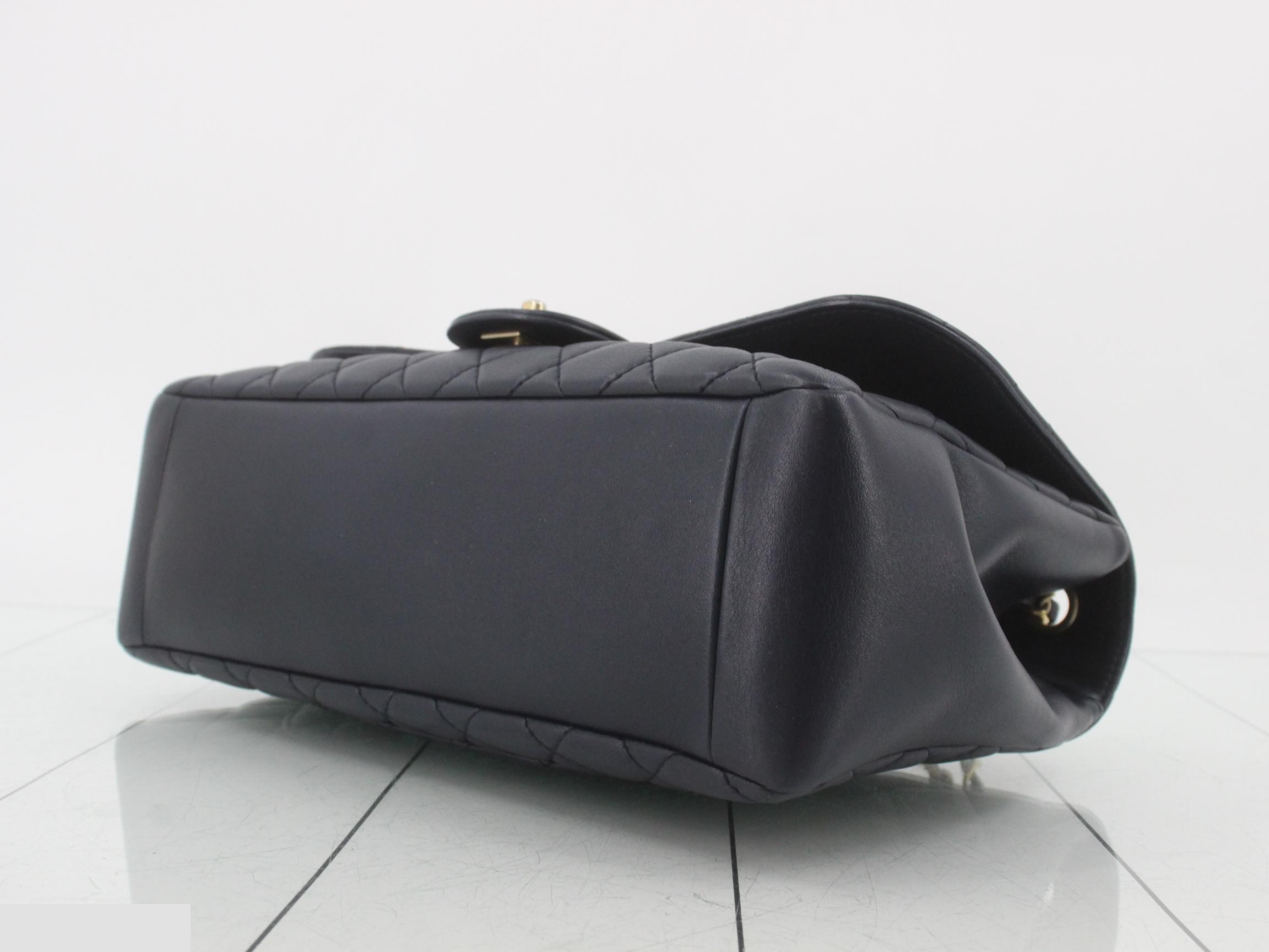 Leather Coco Mark Turnlock Chain Shoulder Bag — view 7
