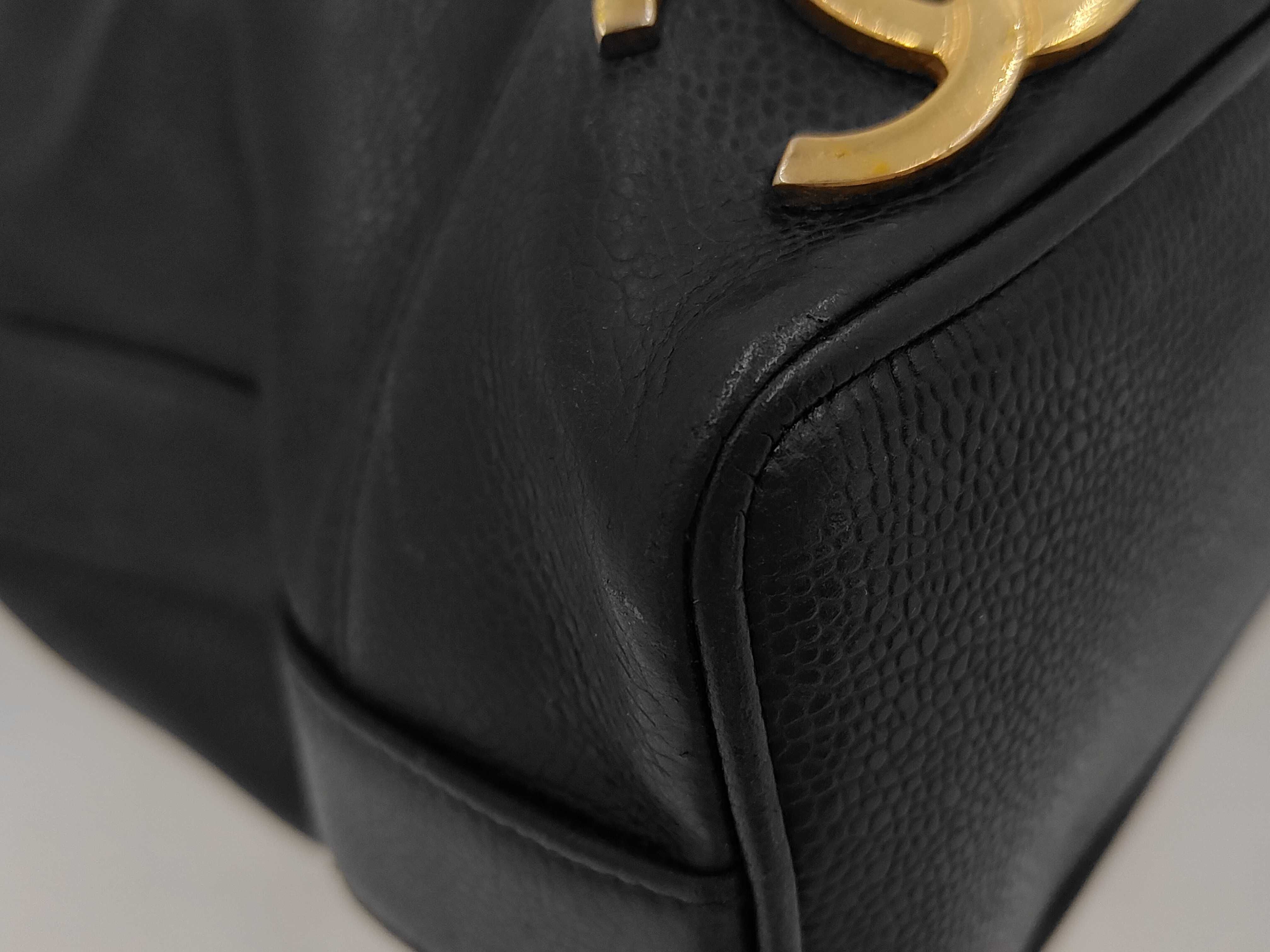 Caviar Triple Coco Drawstring Chain Shoulder Bag — view 3