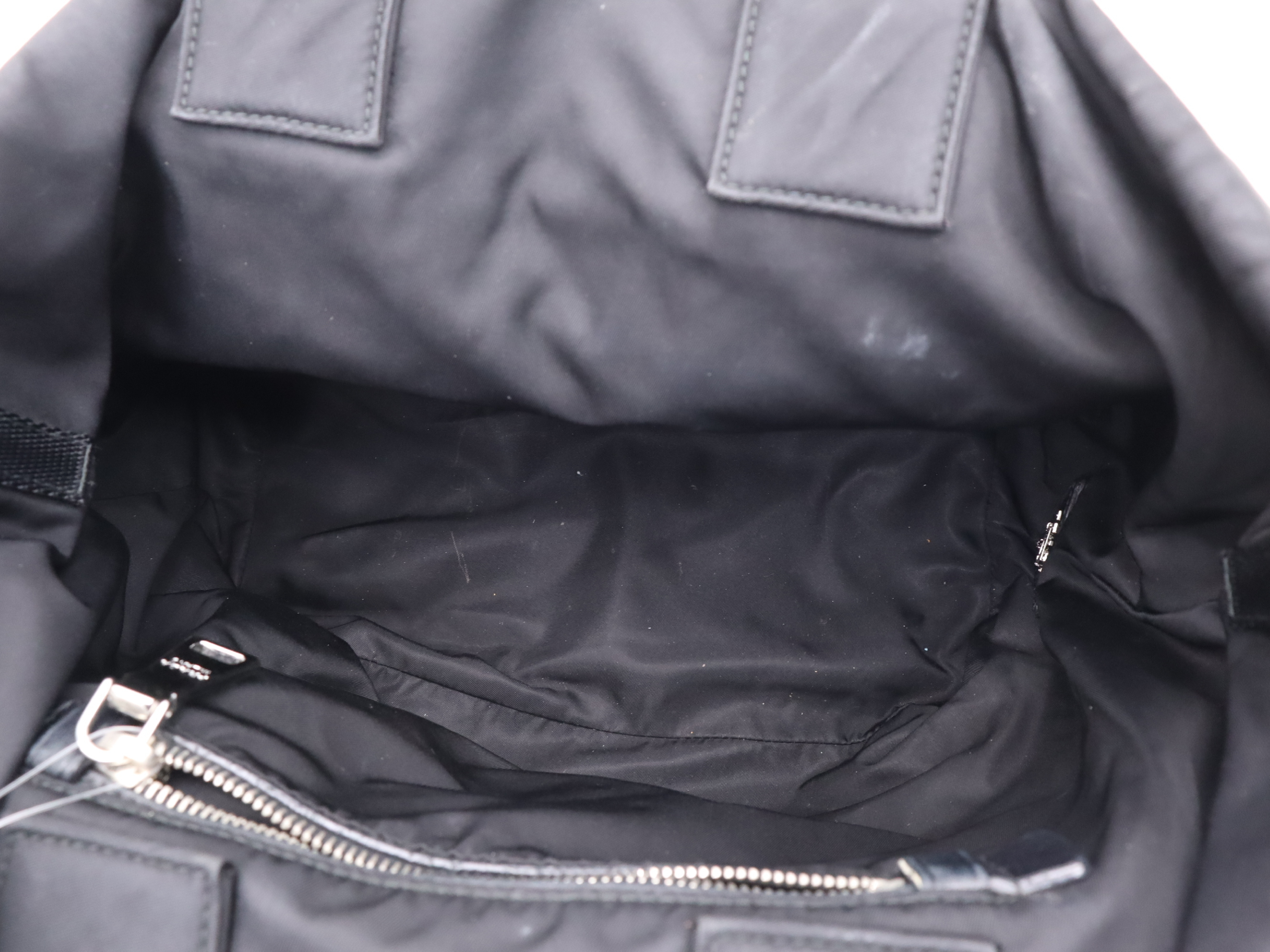 Nylon 2-Way Handbag with Shoulder Strap and Clochette — view 12