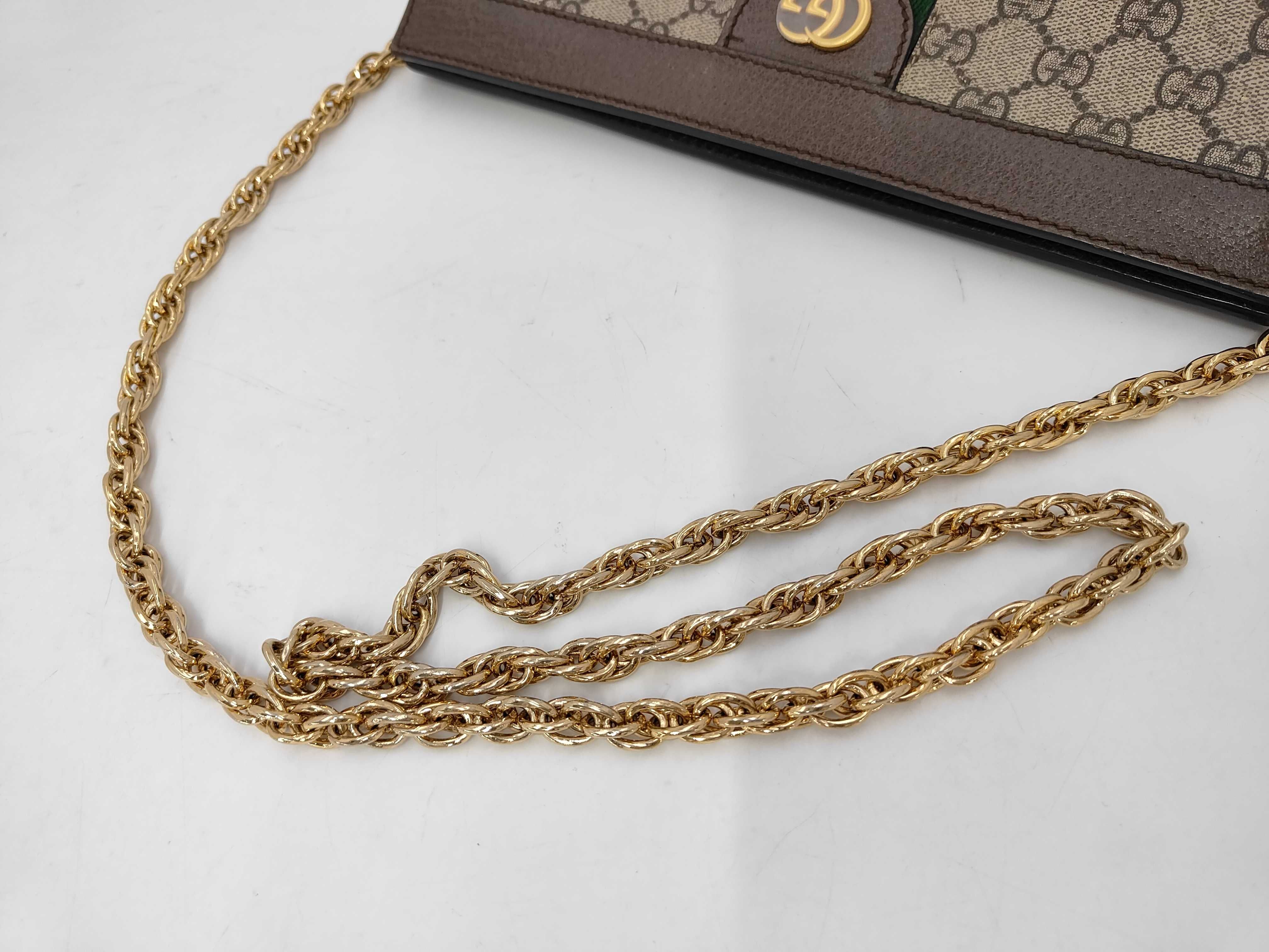 GG Supreme Ophidia Chain Shoulder Bag, Beige, Model Number 503877 — view 3