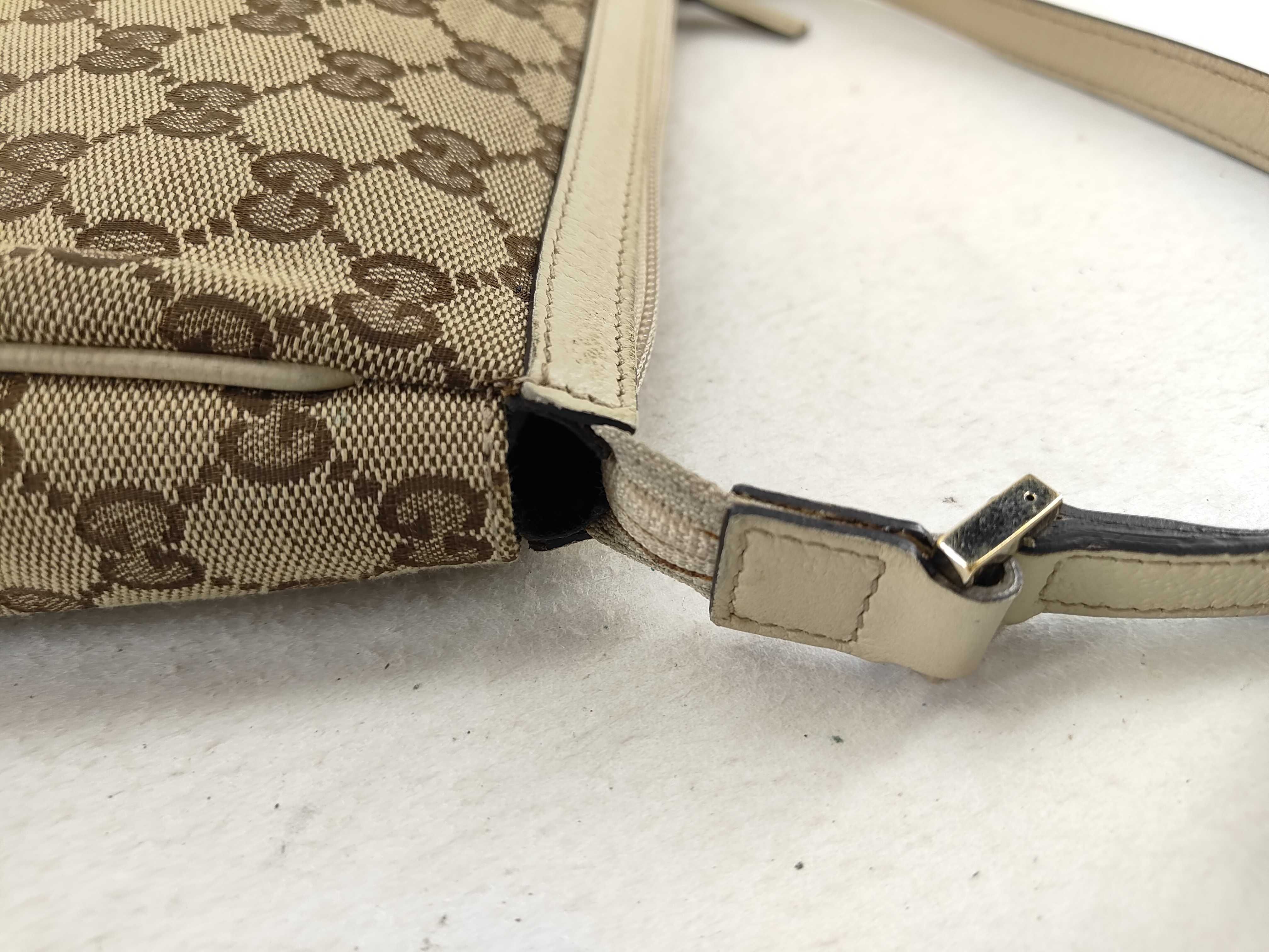 GG Canvas White GG Canvas Monogram Underarm Bag Shoulder Bag — view 7