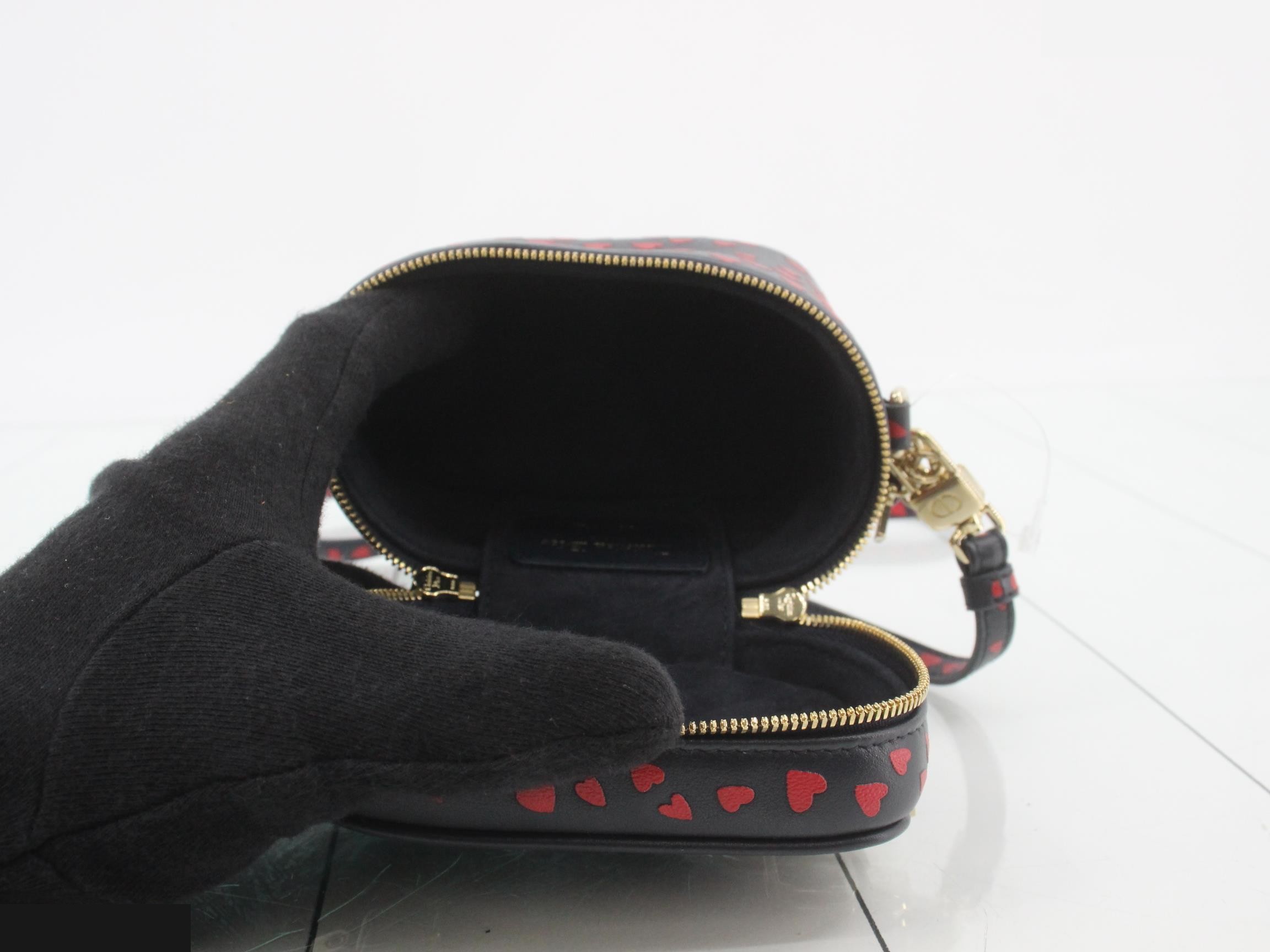 Lady Dior Micro Vanity Case, Heart Pattern, 2-Way — view 4