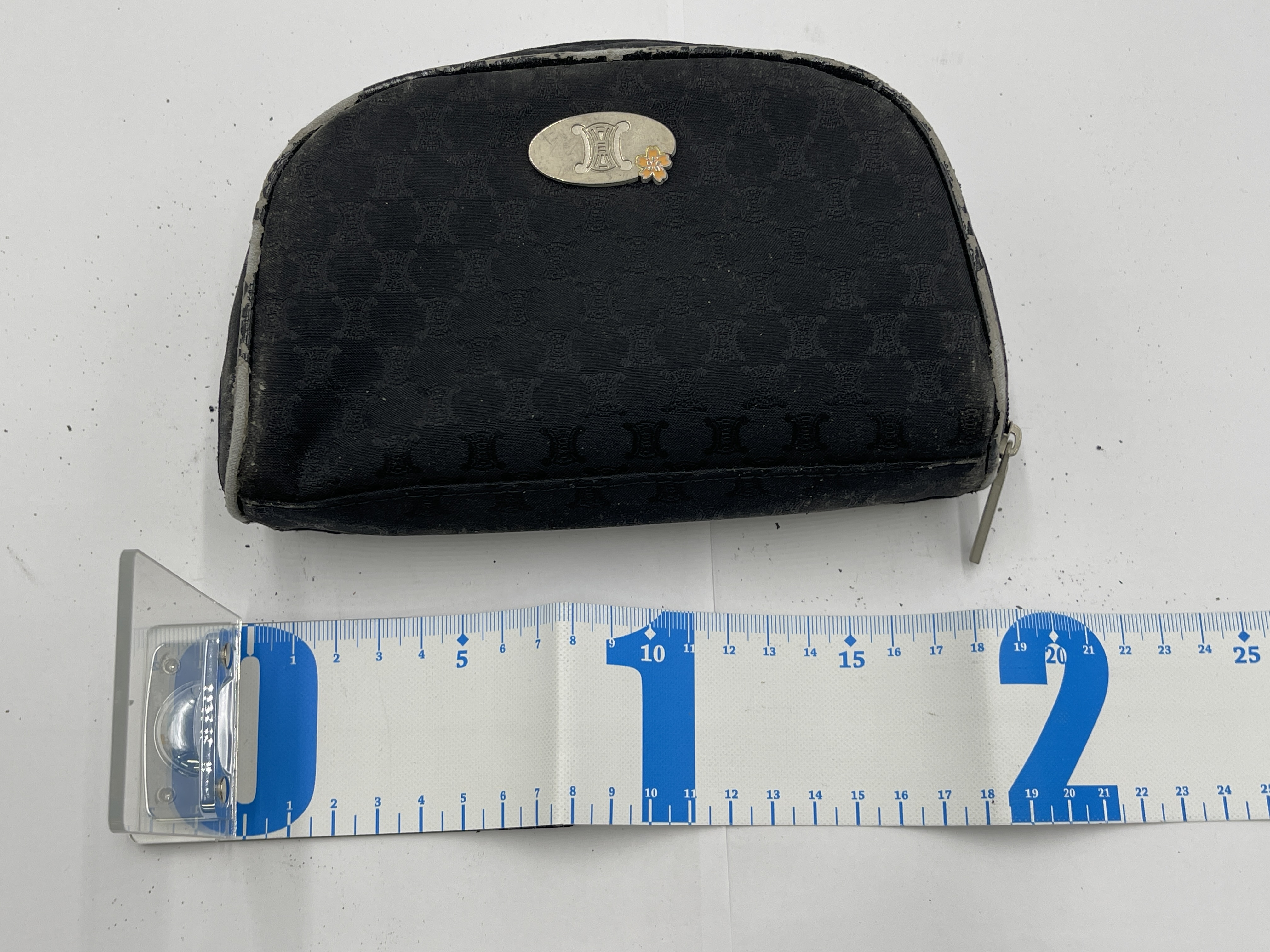 Triomphe Jacquard Canvas Pouch — view 9