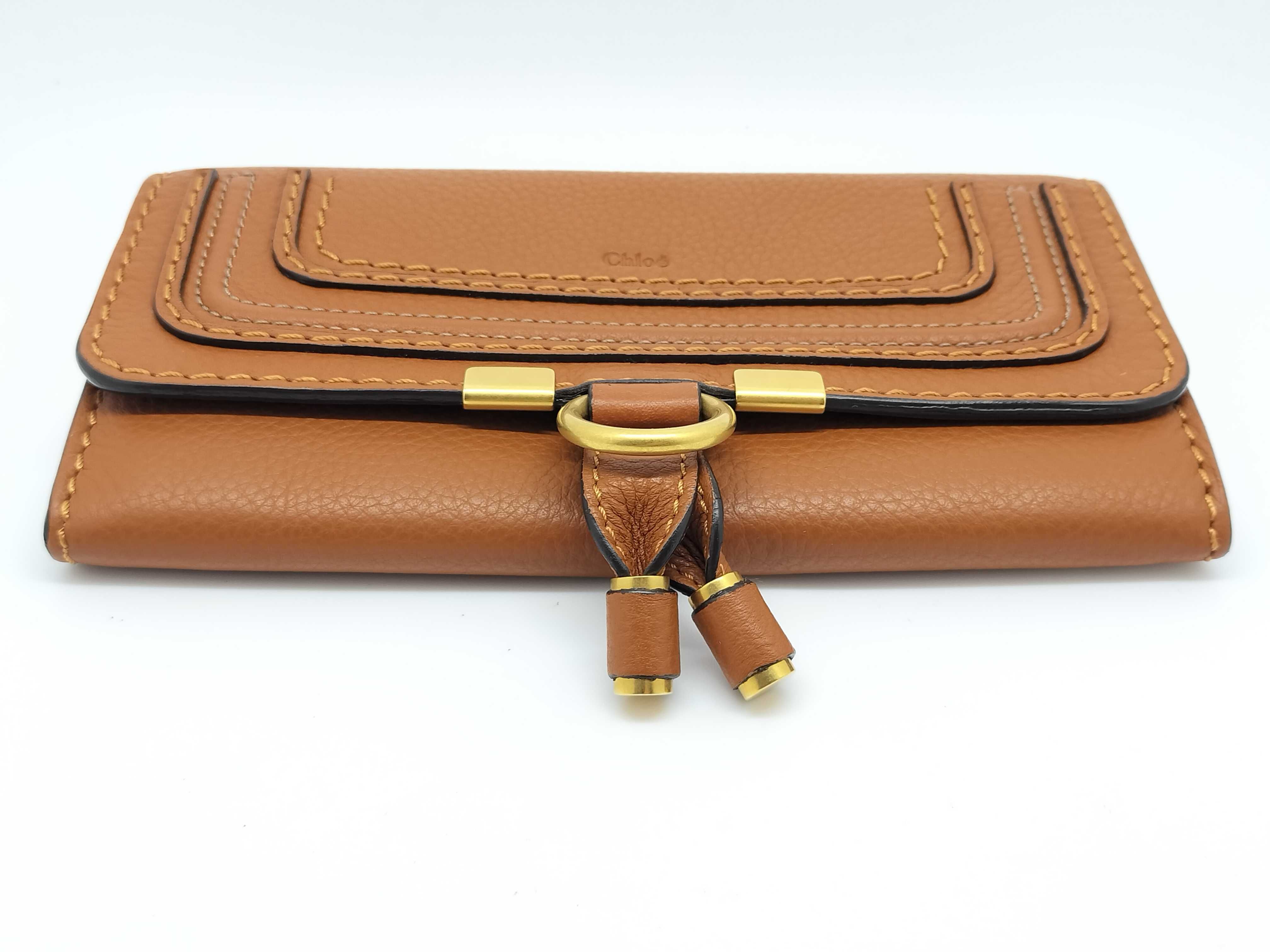 Marcie long leather wallet, brown, with box. — view 4