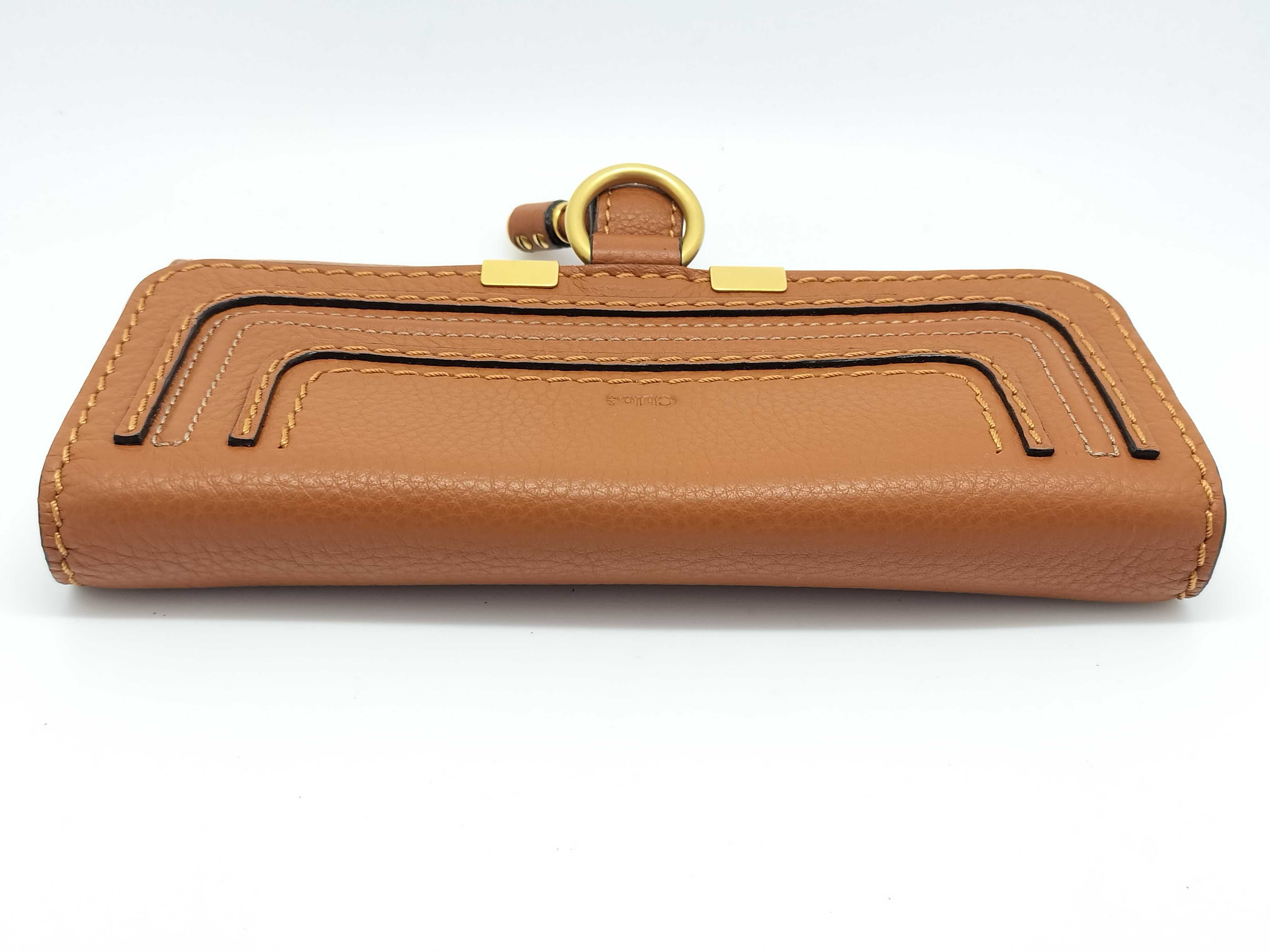 Marcie long leather wallet, brown, with box. — view 6
