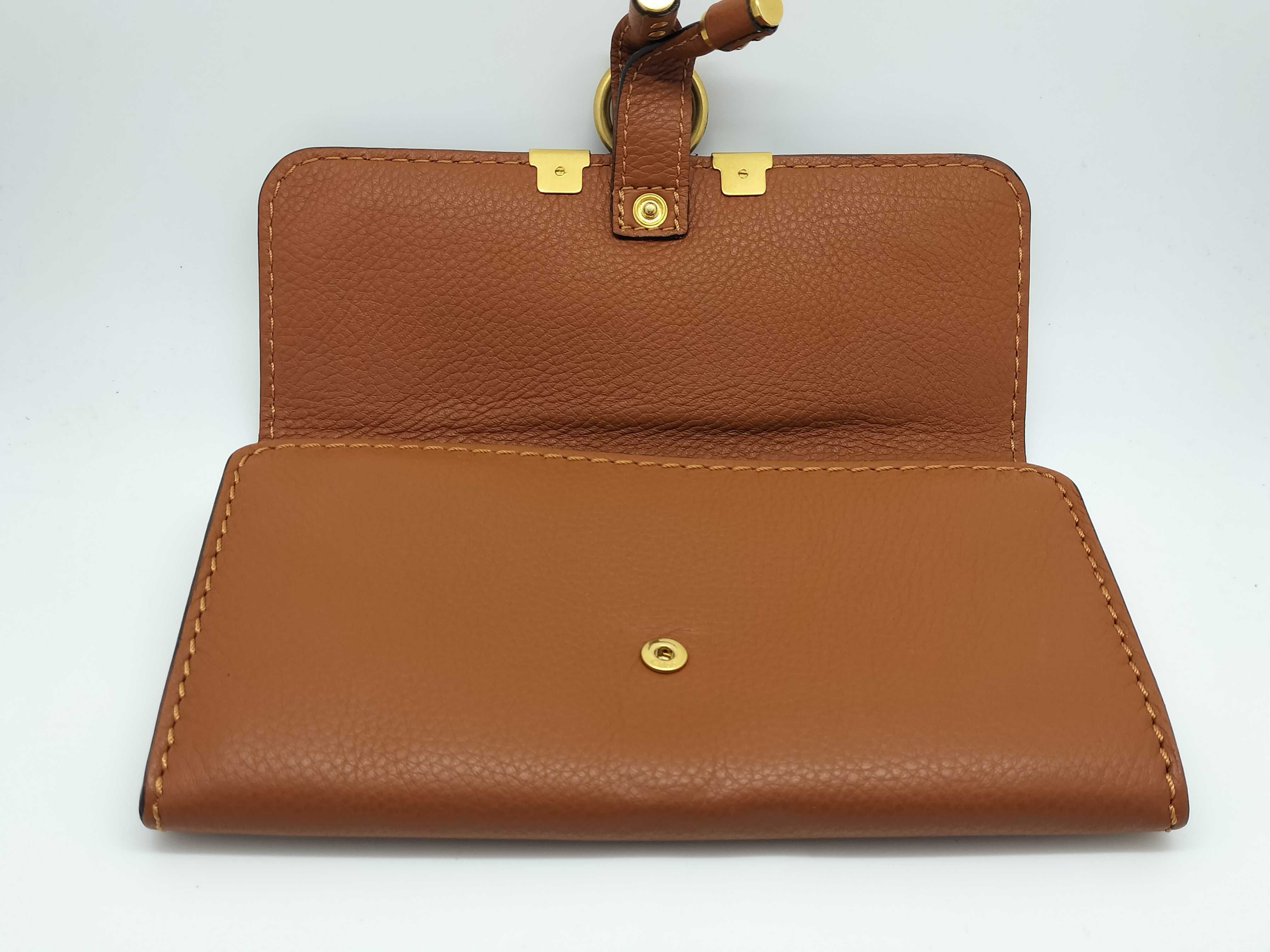 Marcie long leather wallet, brown, with box. — view 7