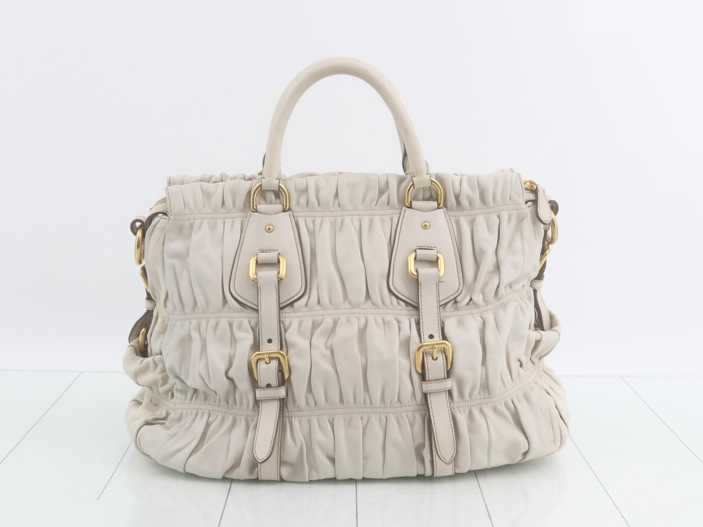 Gathered Tote Bag, 2-Way Bag with Shoulder Strap — view 2