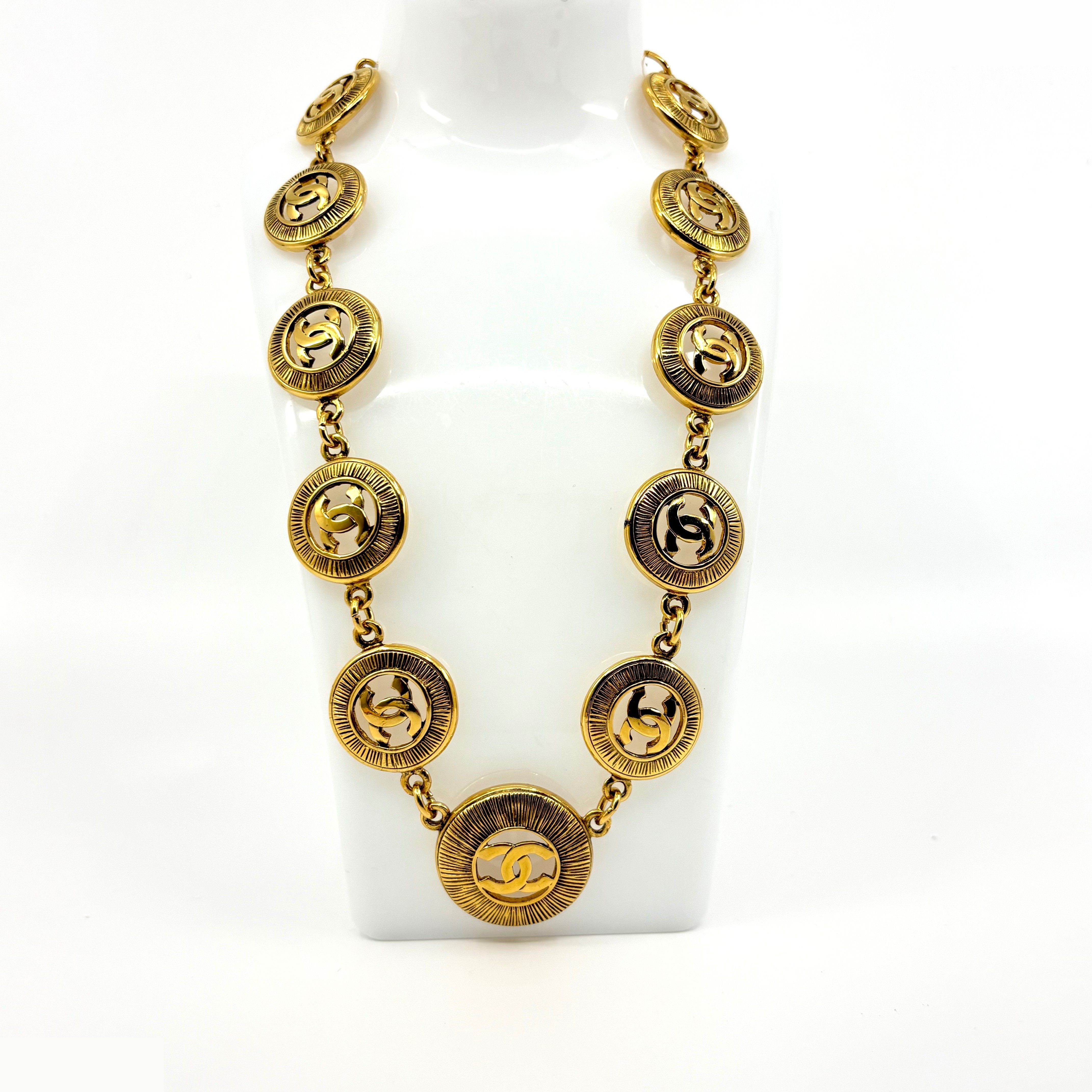 11-strand Coco Mark (precious metal) necklace/pendant, neck circumference approximately 50cm