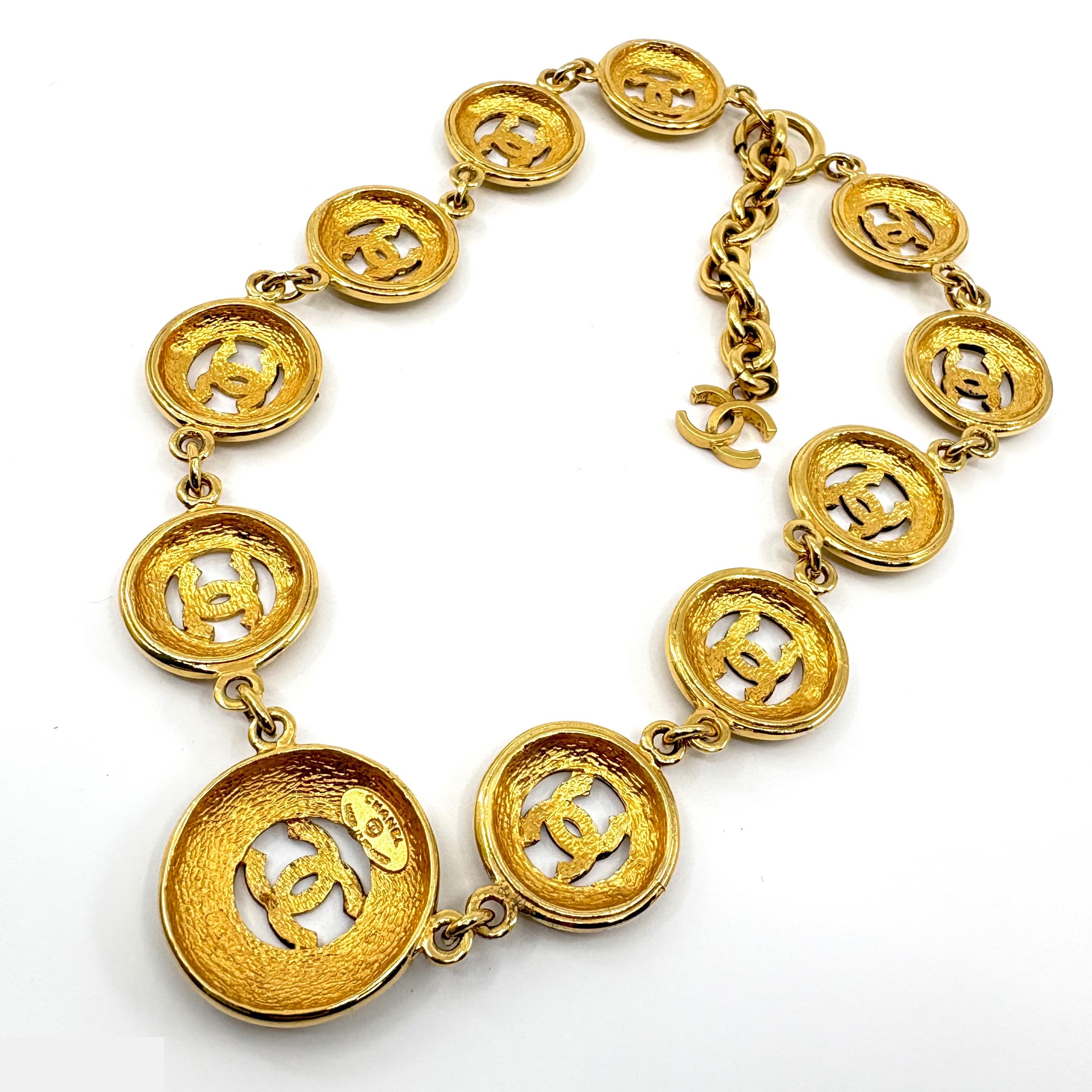 11-strand Coco Mark (precious metal) necklace/pendant, neck circumference approximately 50cm — view 3