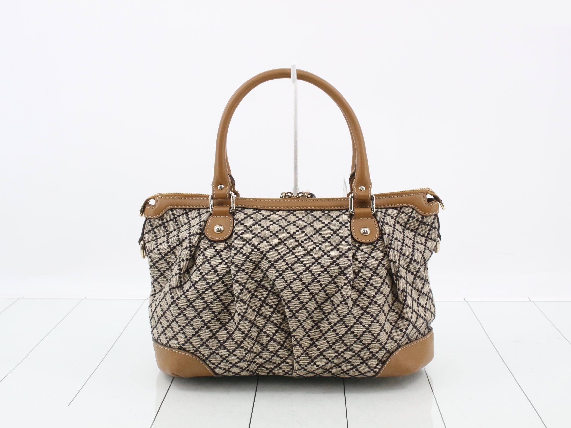 Canvas x Leather Shoulder Tote Bag — view 2