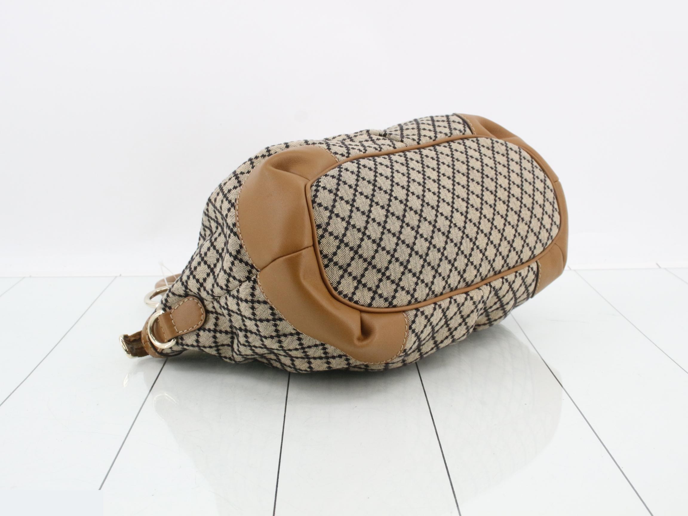 Canvas x Leather Shoulder Tote Bag — view 5