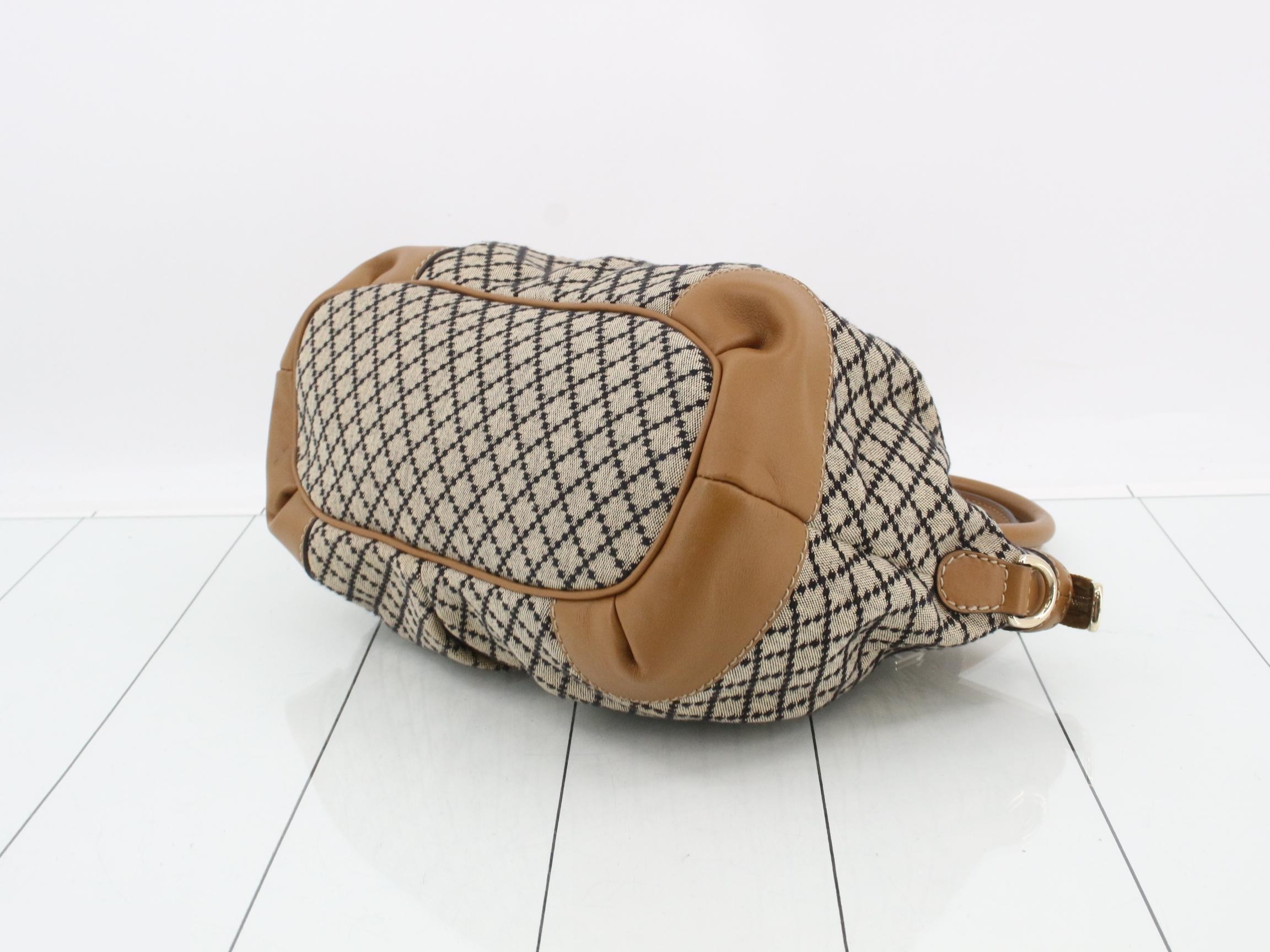 Canvas x Leather Shoulder Tote Bag — view 6