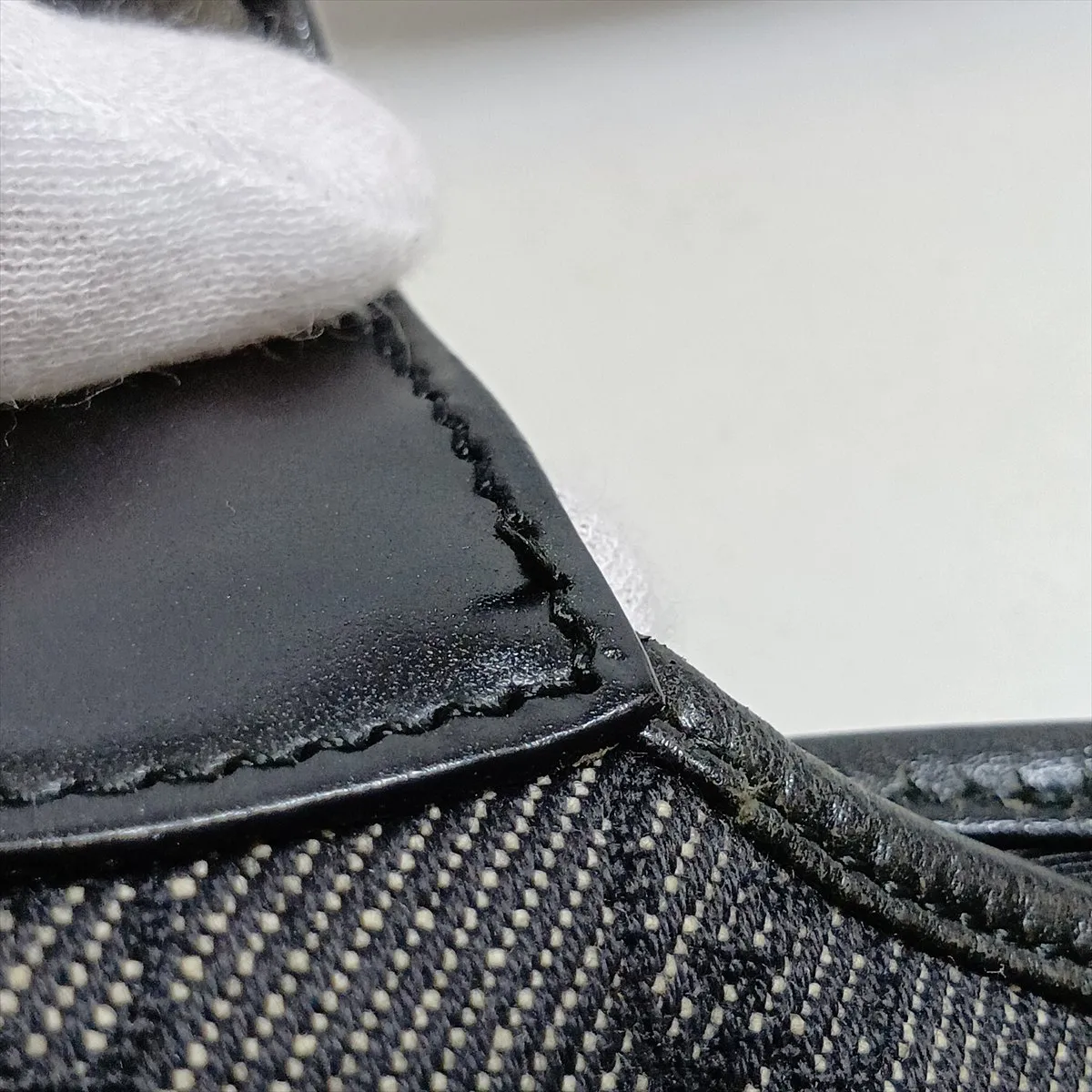 GG Denim Canvas x Leather Shoulder Bag, Black 00963 — view 9
