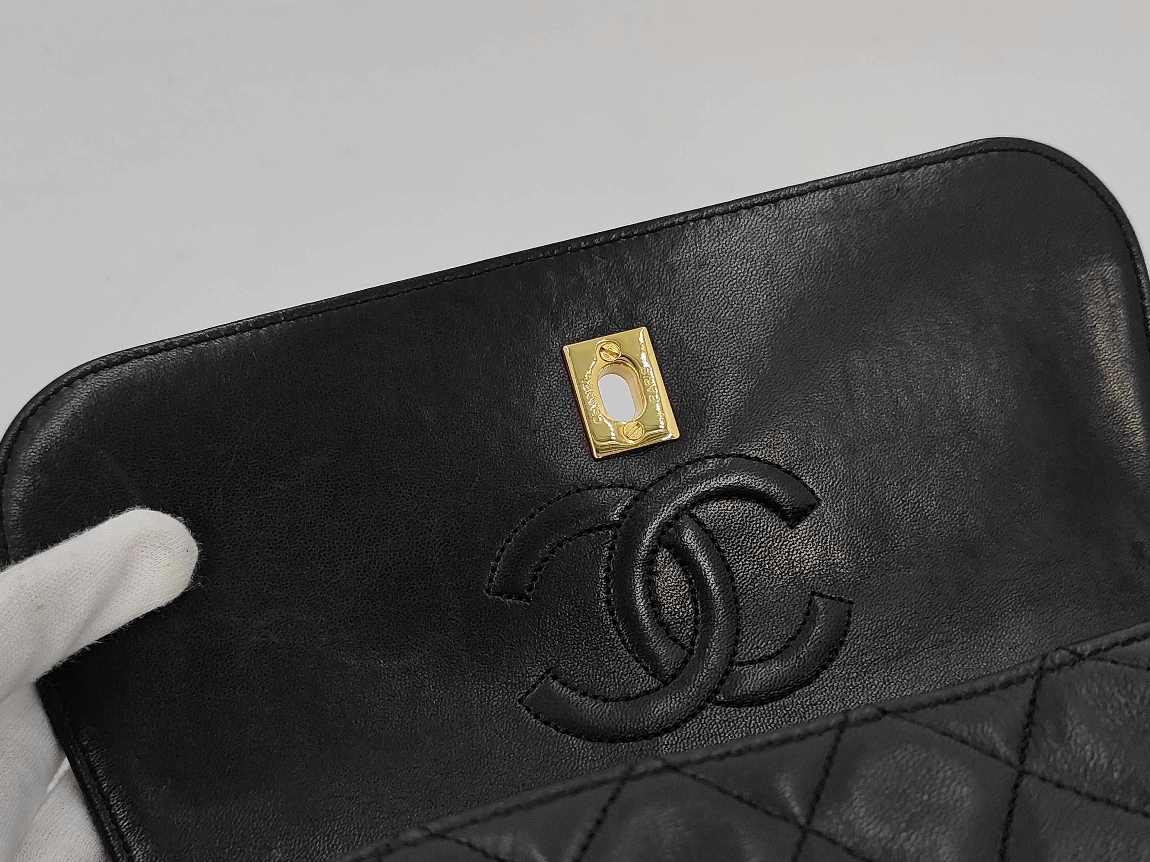 Lambskin Matelassé Chain Shoulder Bag with Pouch — view 12