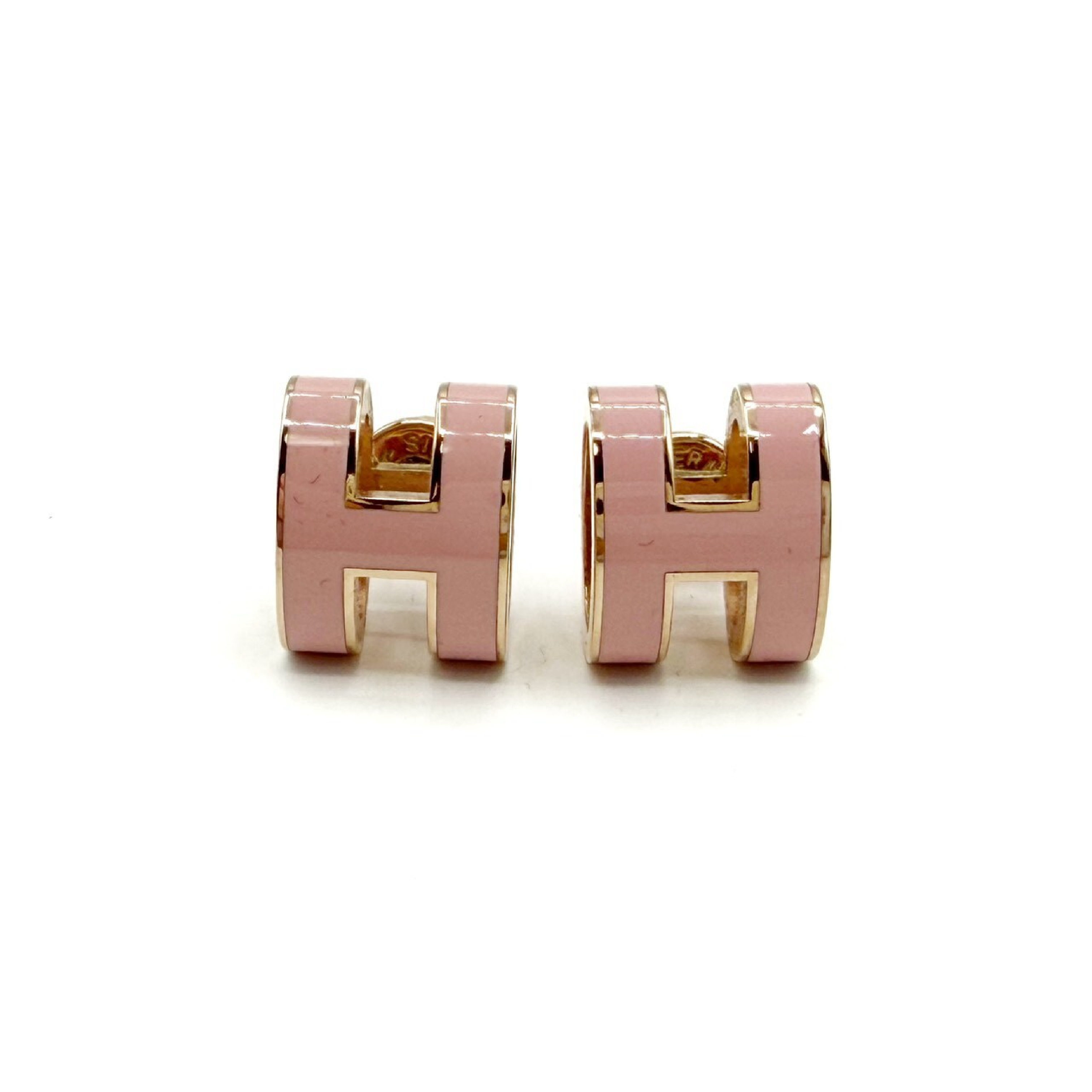 Pop H Earrings, GP Pink x Gold Earrings — view 2