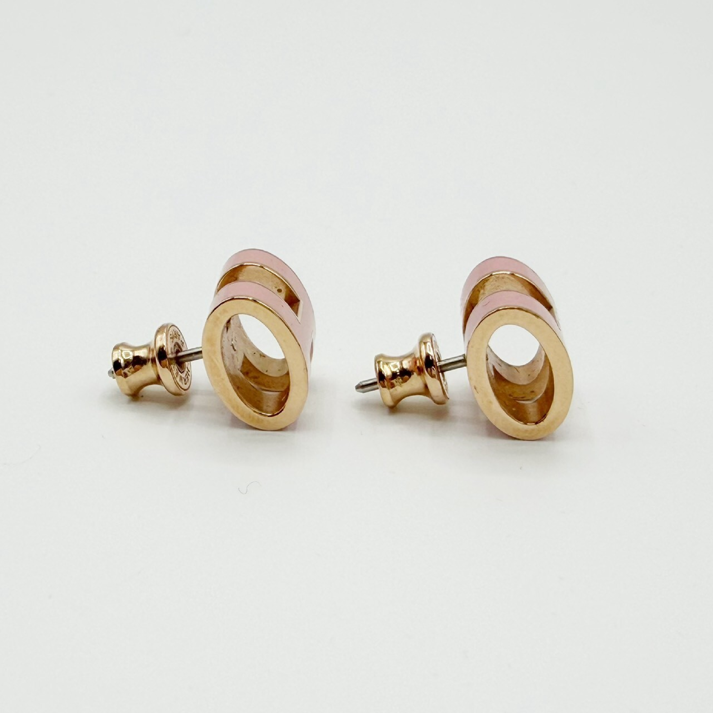 Pop H Earrings, GP Pink x Gold Earrings — view 4