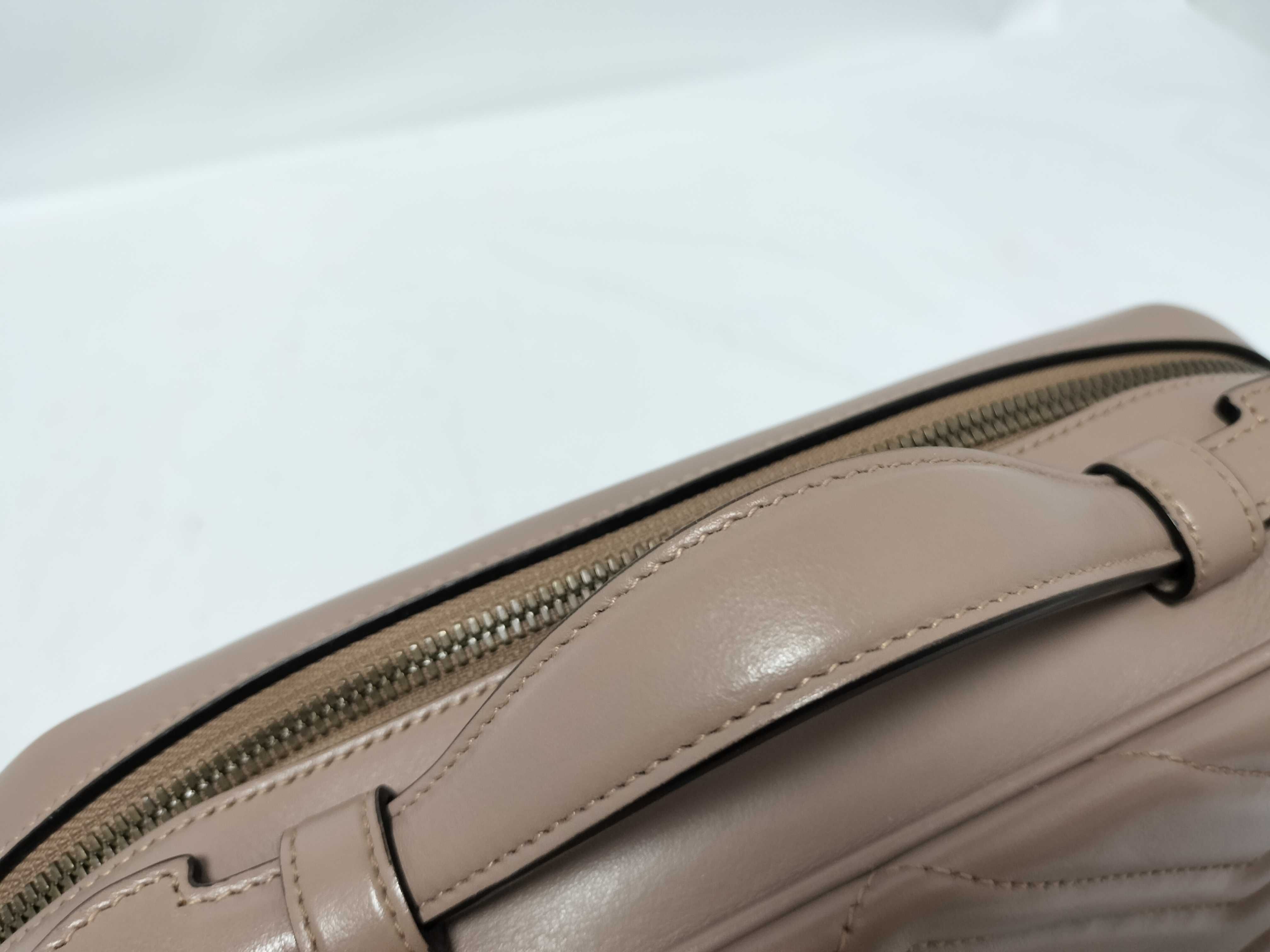 PH-GG Marmont Sylvie Web Beige Leather Shoulder Bag 24cm Handbag — view 4
