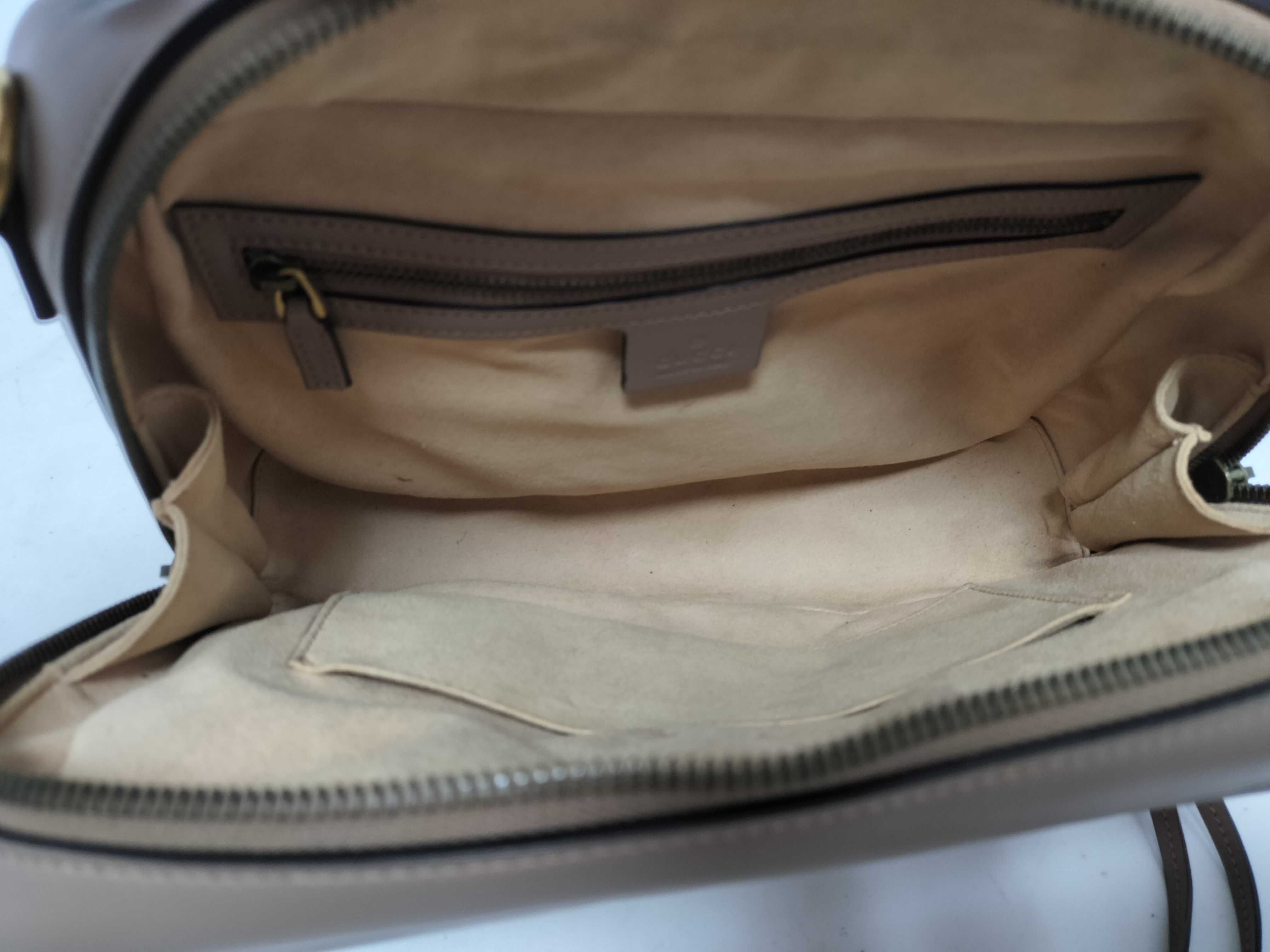 PH-GG Marmont Sylvie Web Beige Leather Shoulder Bag 24cm Handbag — view 9