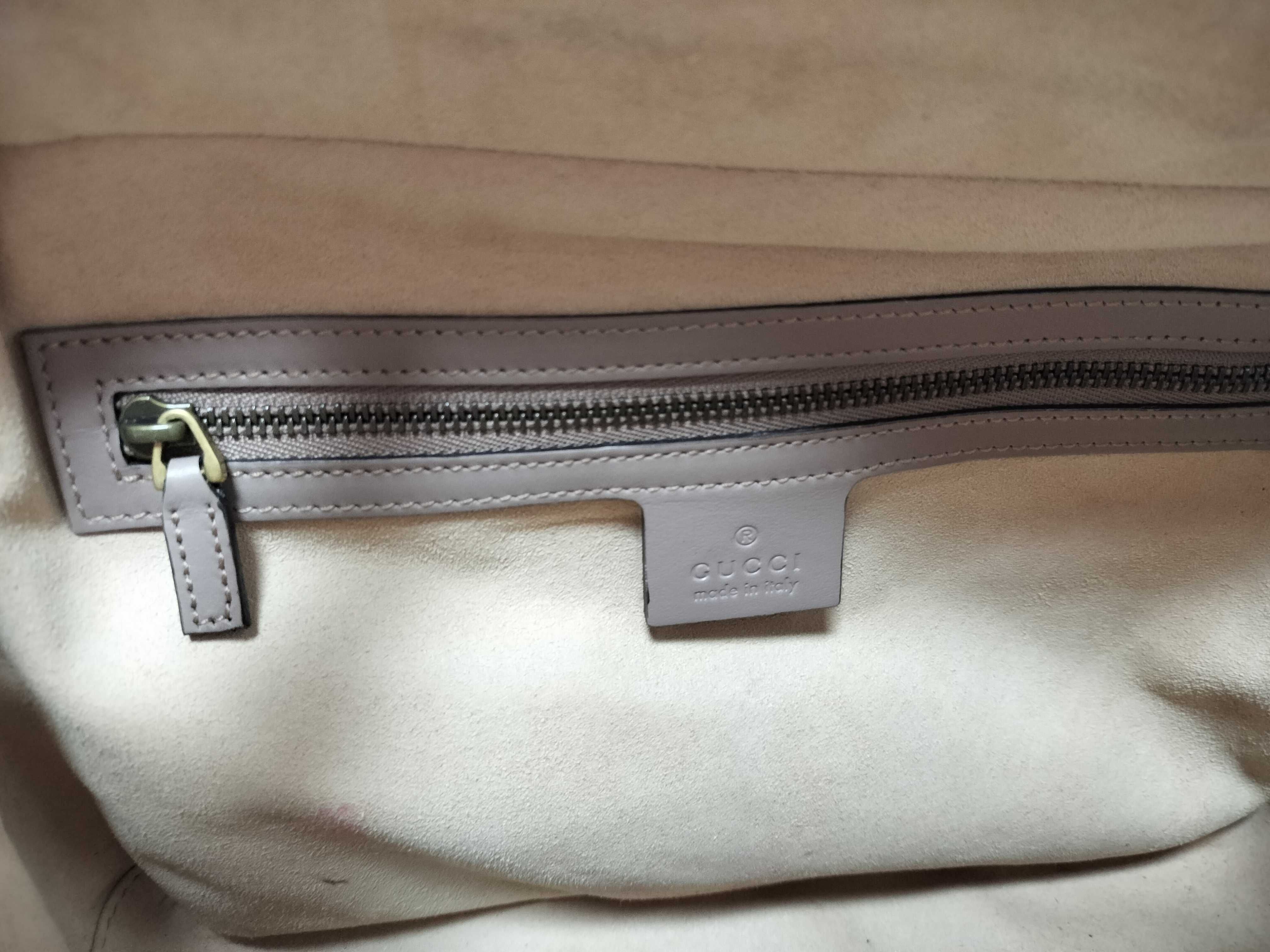 PH-GG Marmont Sylvie Web Beige Leather Shoulder Bag 24cm Handbag — view 10